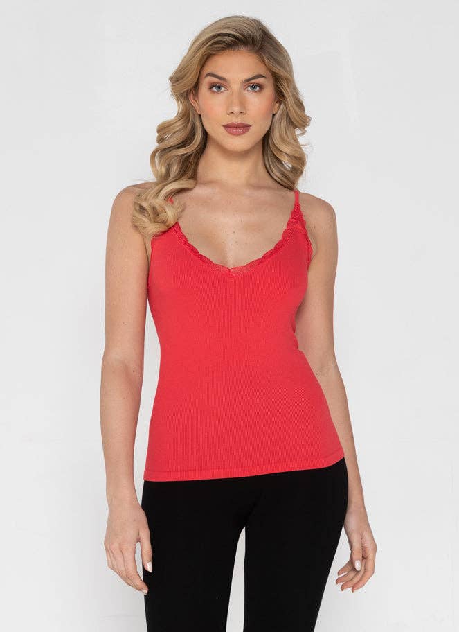 Bamboo Tank W/Lace Trim - C'est Moi