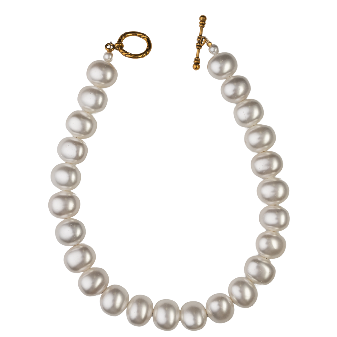 ali & bird jewelry - Extra large Shell pearl necklace
