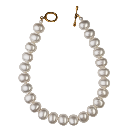 ali & bird jewelry - Extra large Shell pearl necklace