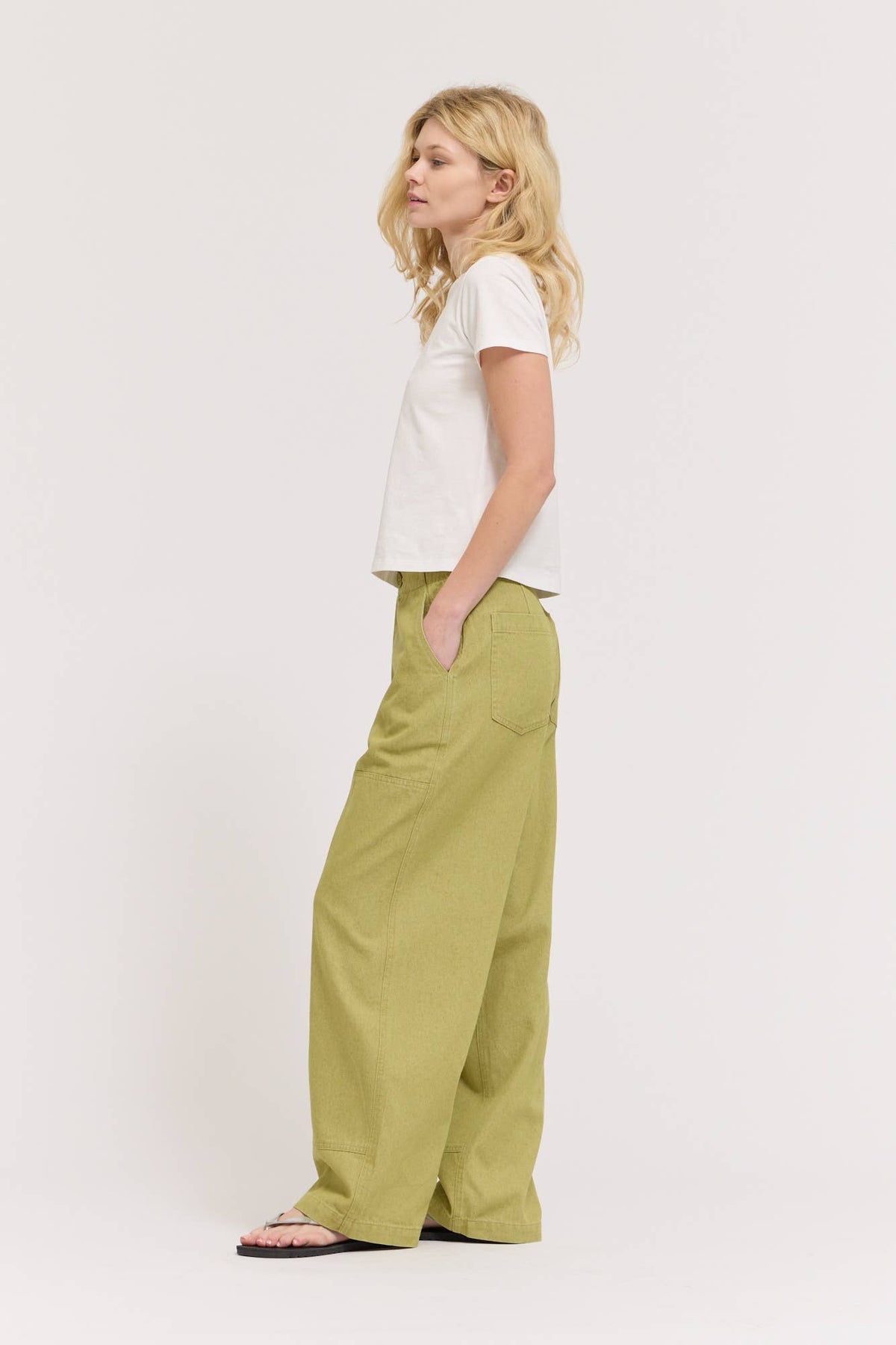 Grade & Gather - 50727AD - HIGH RISE BALLON FIT DENIM PANTS