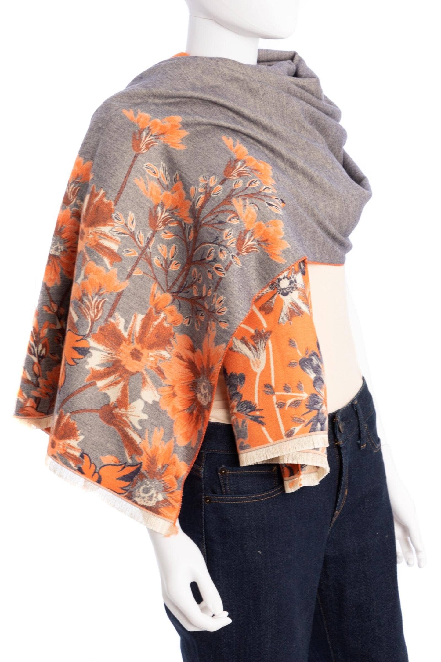 SAACHI - Reversible Floral Oversized Scarf