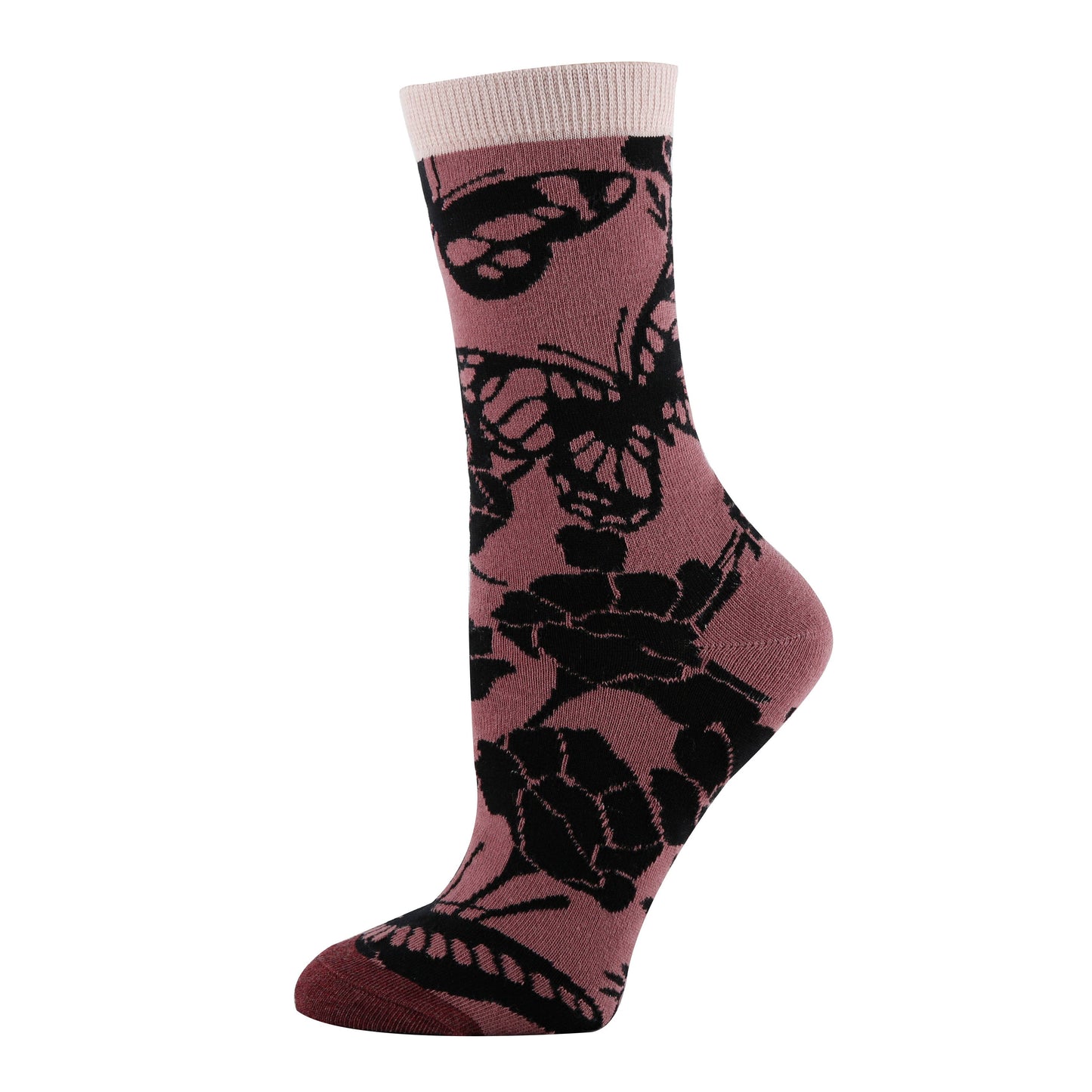Oooh Yeah/Sock It Up/Oooh Geez Slippers - Blossom Print | Women's Premium Cotton Crew Dress Socks