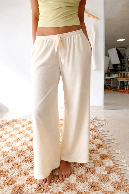 Ribbed Super Wide Leg Pants - Nectar Clothing