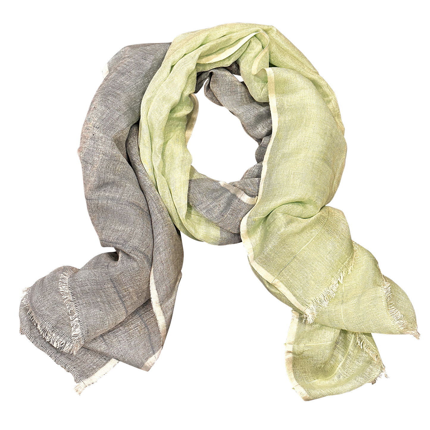 Chloe & Lex - Pure Linen with Feather Fringe Lightweight Scarf for Women