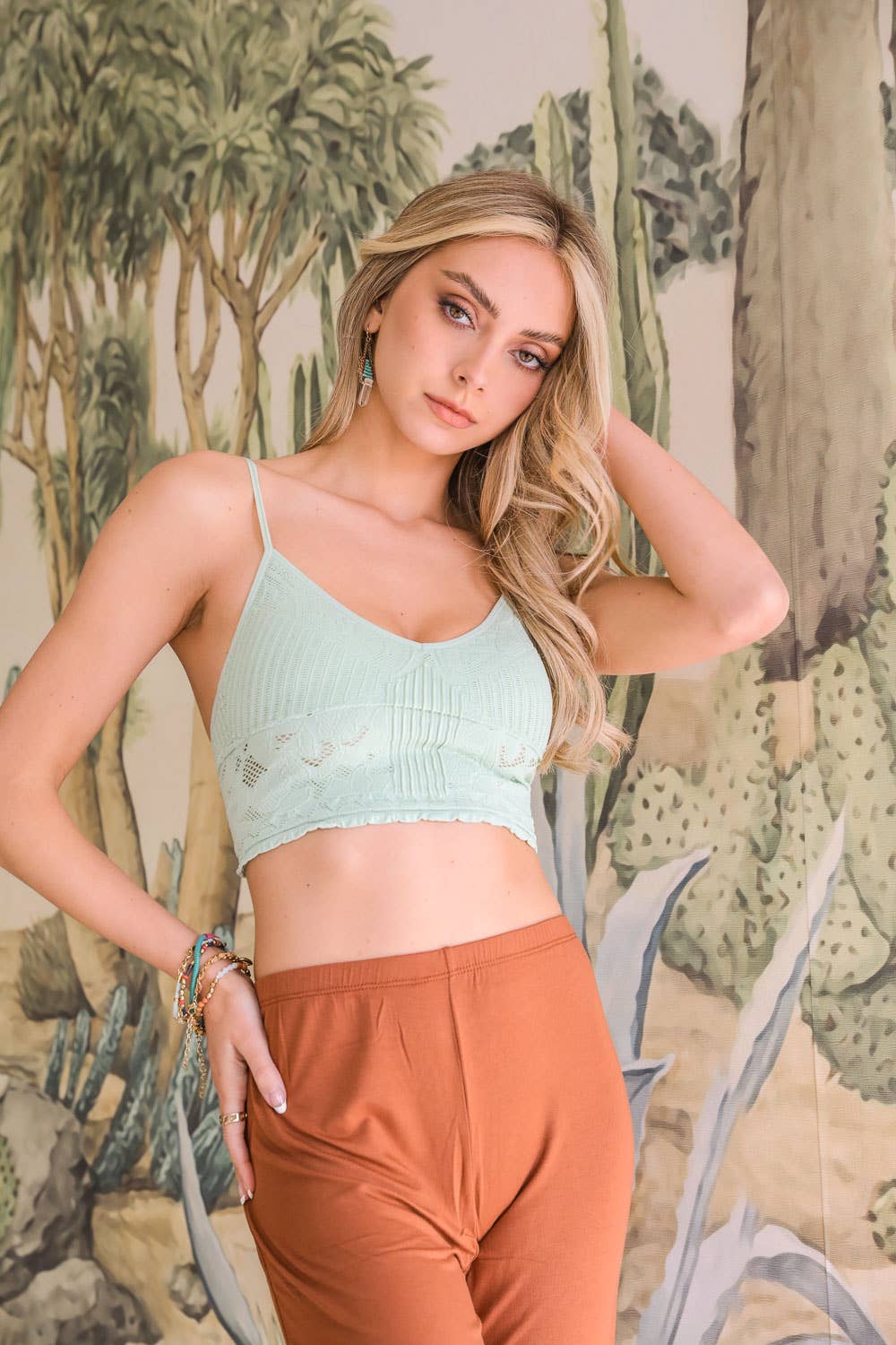 Leto Accessories - Stylish Brami Top – Padded, Textured & Stretchy 2025 Trend