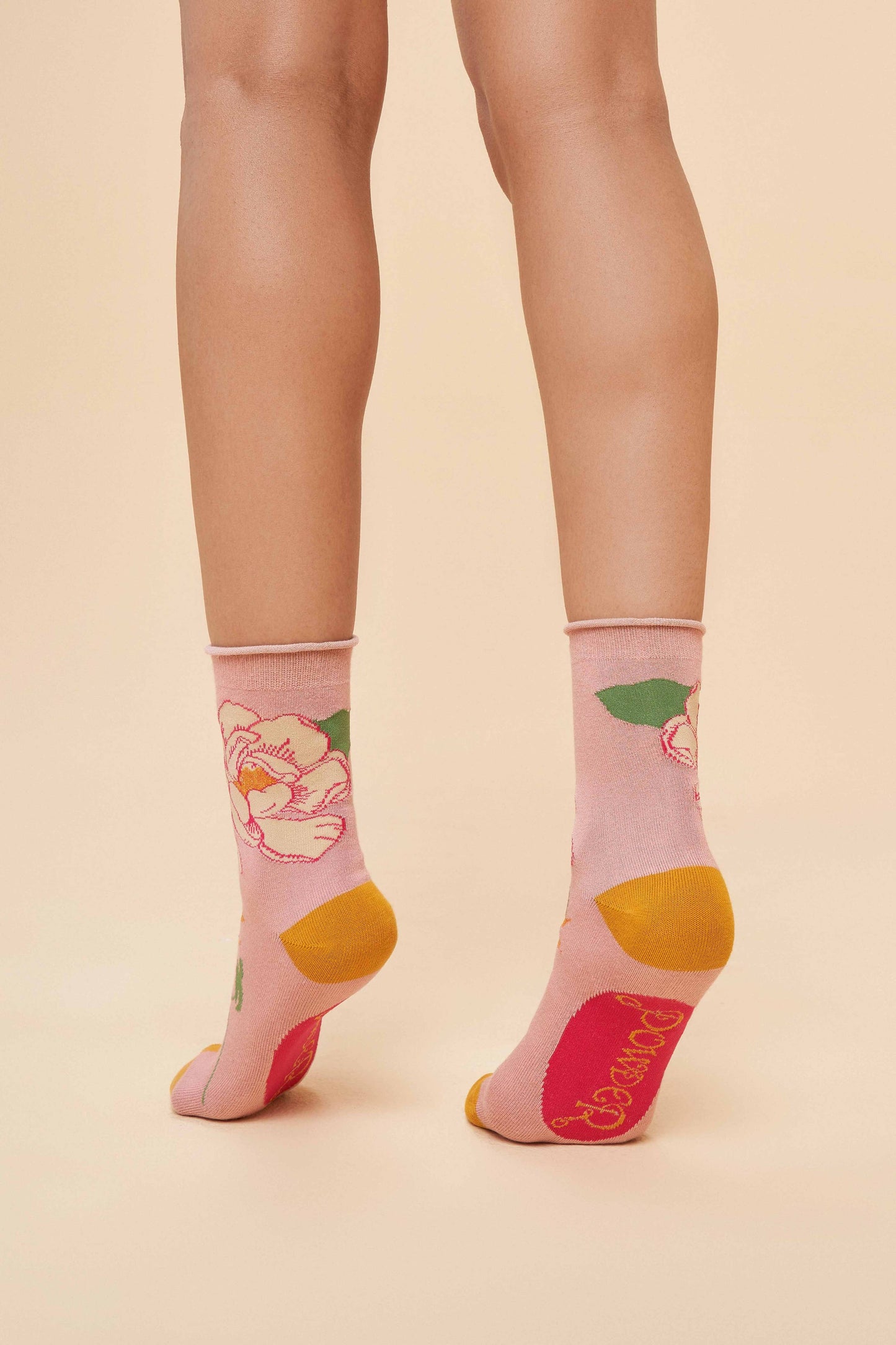 Powder Design inc - Tropical Flora Ankle Socks - Petal