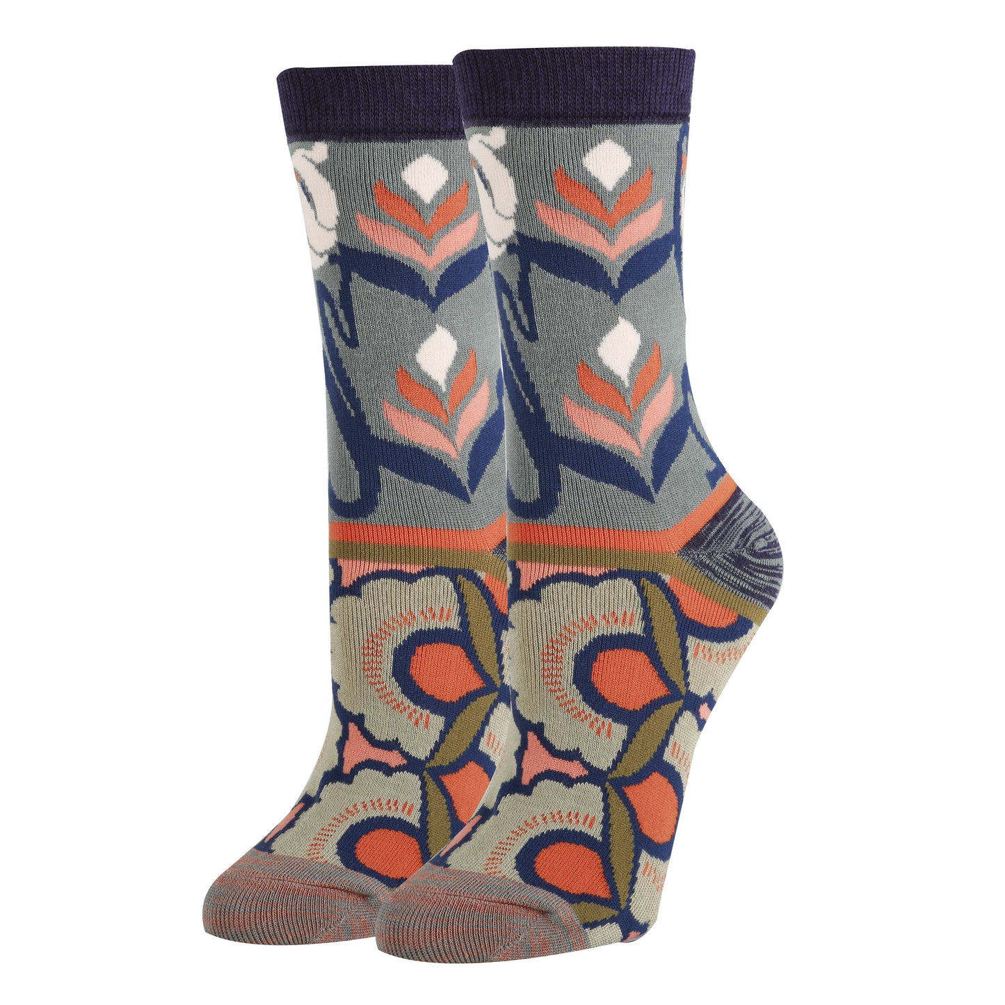 Oooh Yeah/Sock It Up/Oooh Geez Slippers - Azalea Breeze | Women's Bamboo Crew Dress Socks