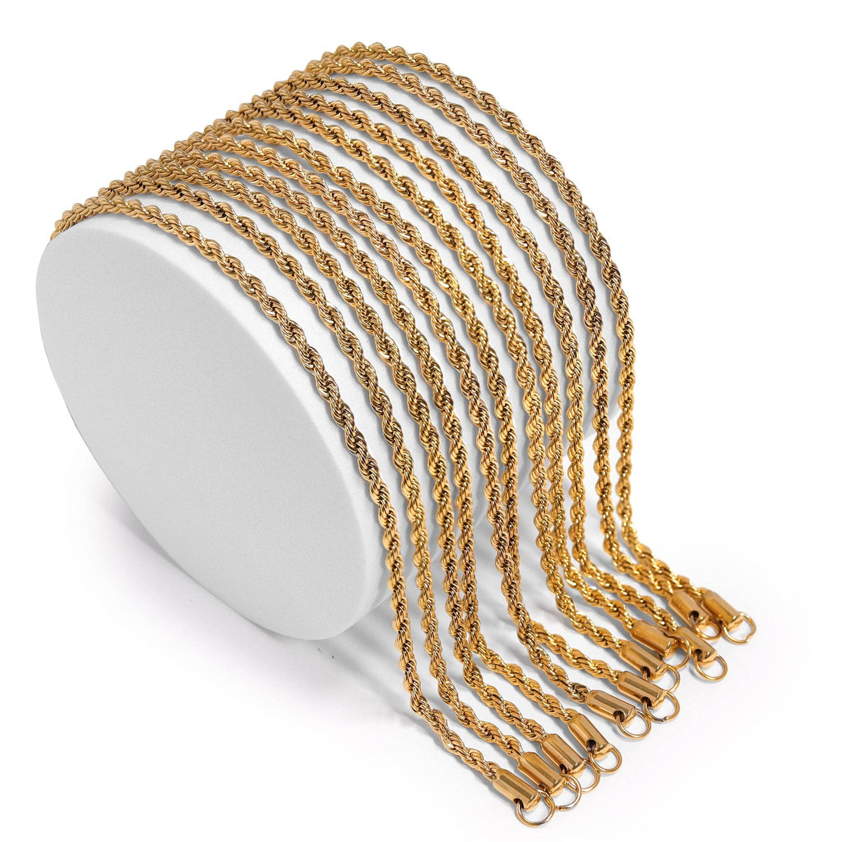 Gold Rope Chain Necklace - WJW