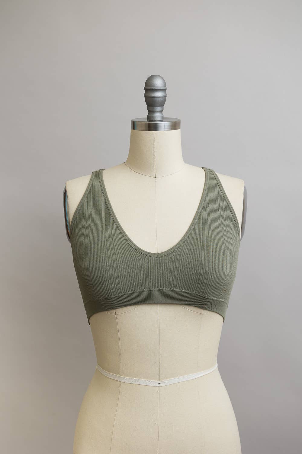 Leto Accessories -  Lace Racerback Bralette - With Removable Bra Pad