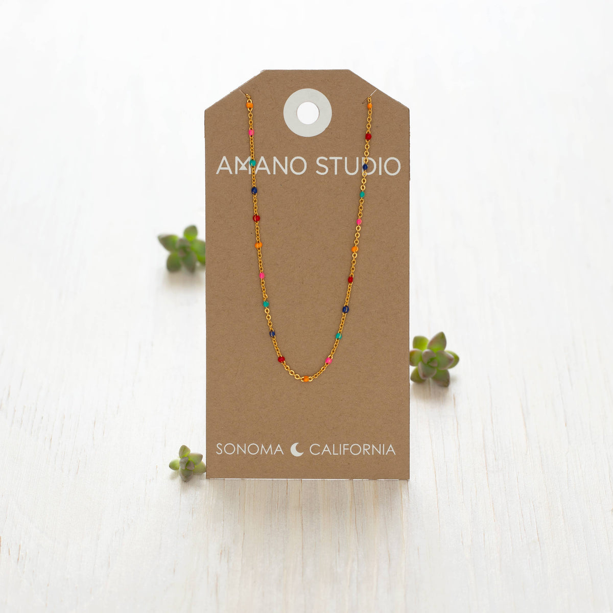 Multi Colored Enamel Chain -  Amano Studio