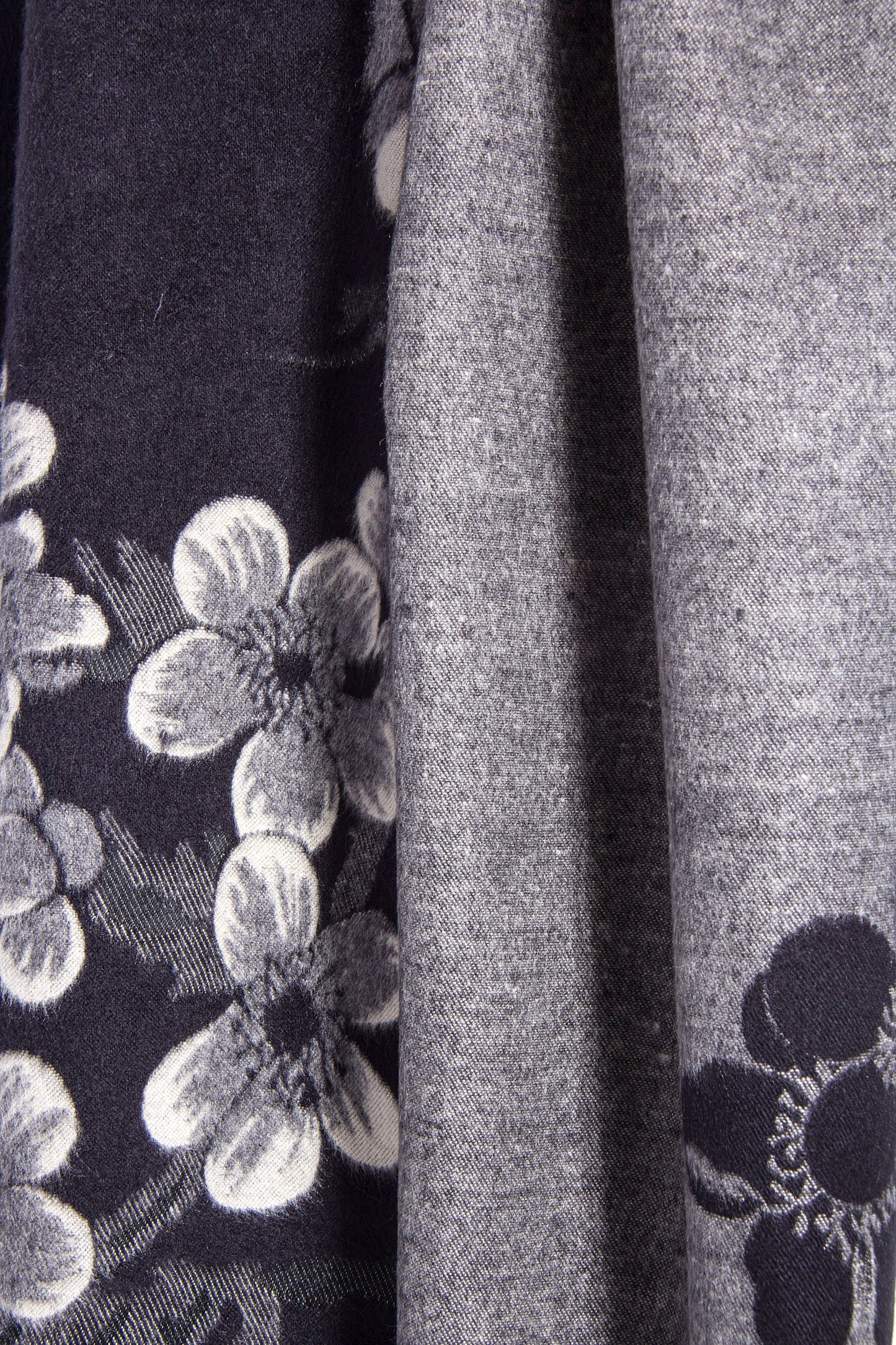 SAACHI - Two Color Floral Reversible Scarf