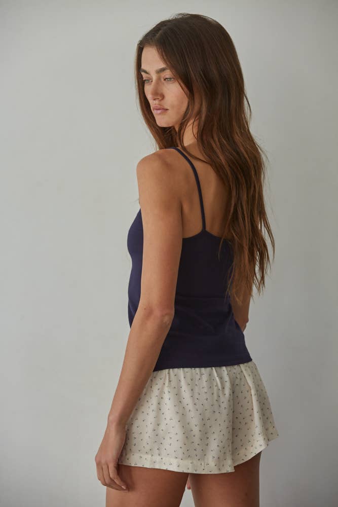 By Together - L8502 | Knit Cotton Spandex Jersey V-Neck Cami Top