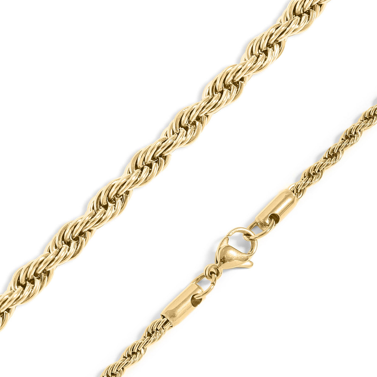 Gold Rope Chain Necklace - WJW