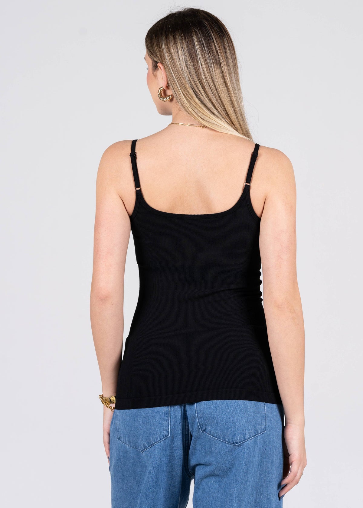 Bamboo Rib Low Cut Cami - Crest Moi