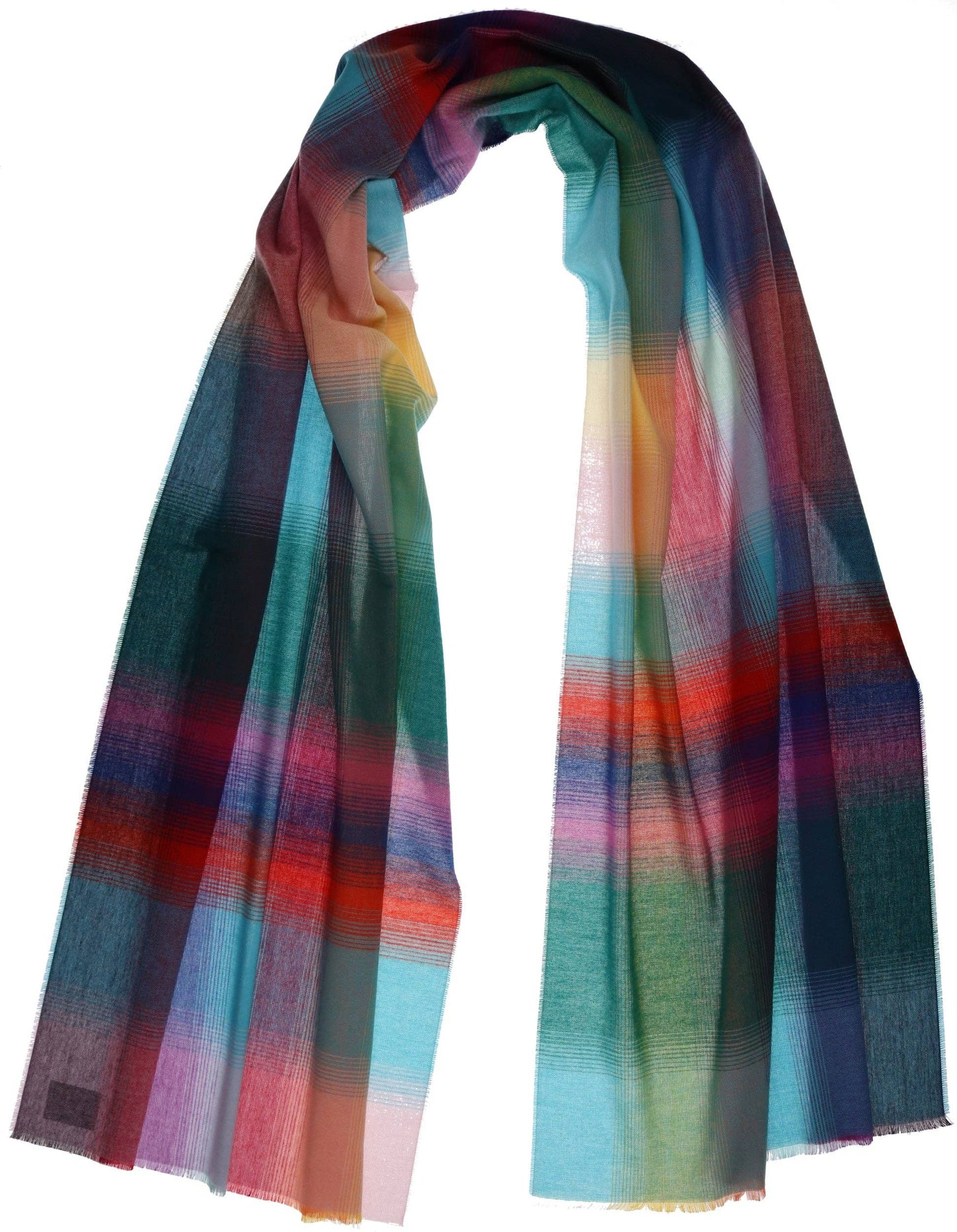 FRAAS - The Scarf Company - Ombre Plaid Lightweight Cashmink Wrap