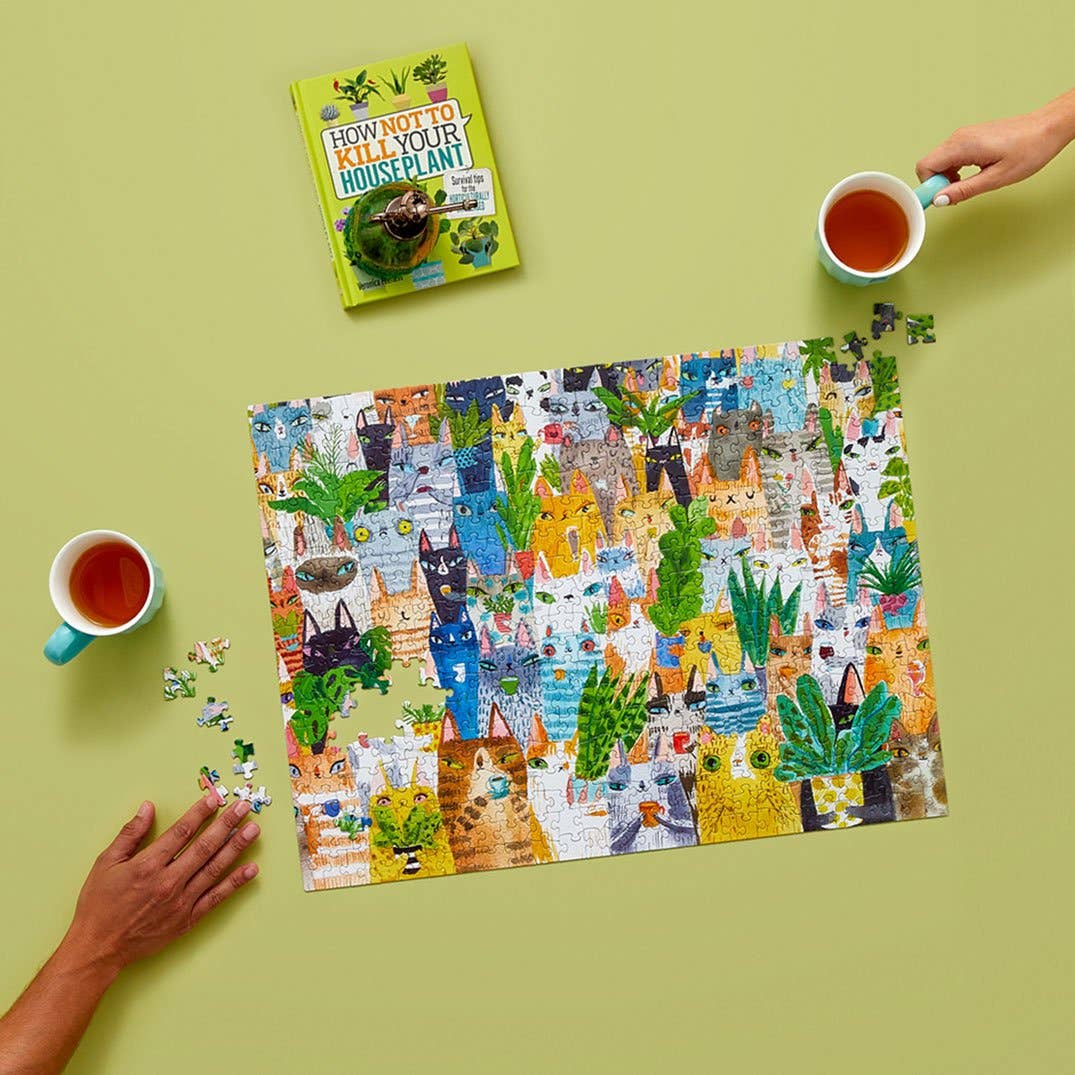 WerkShoppe - Cat Plant Exchange Puzzle | 500 Piece Puzzle