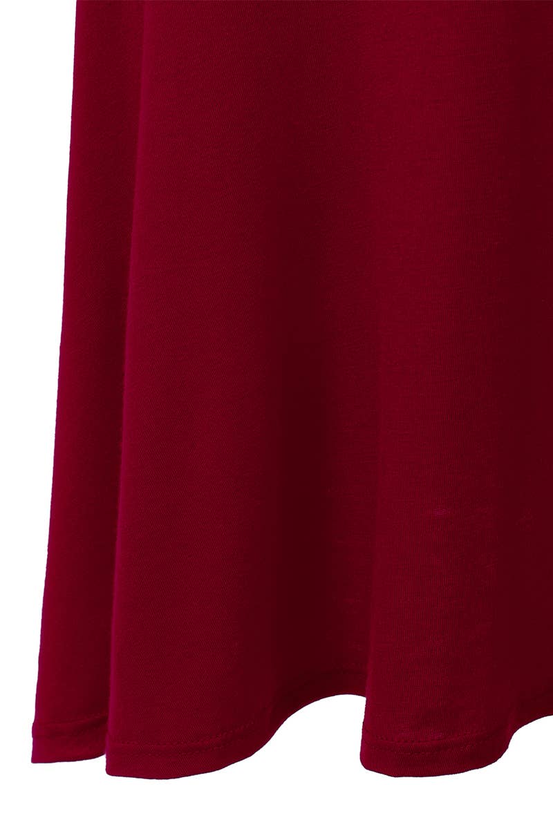 High Waist Elastic Flared Midi Skirt - NINEXIS