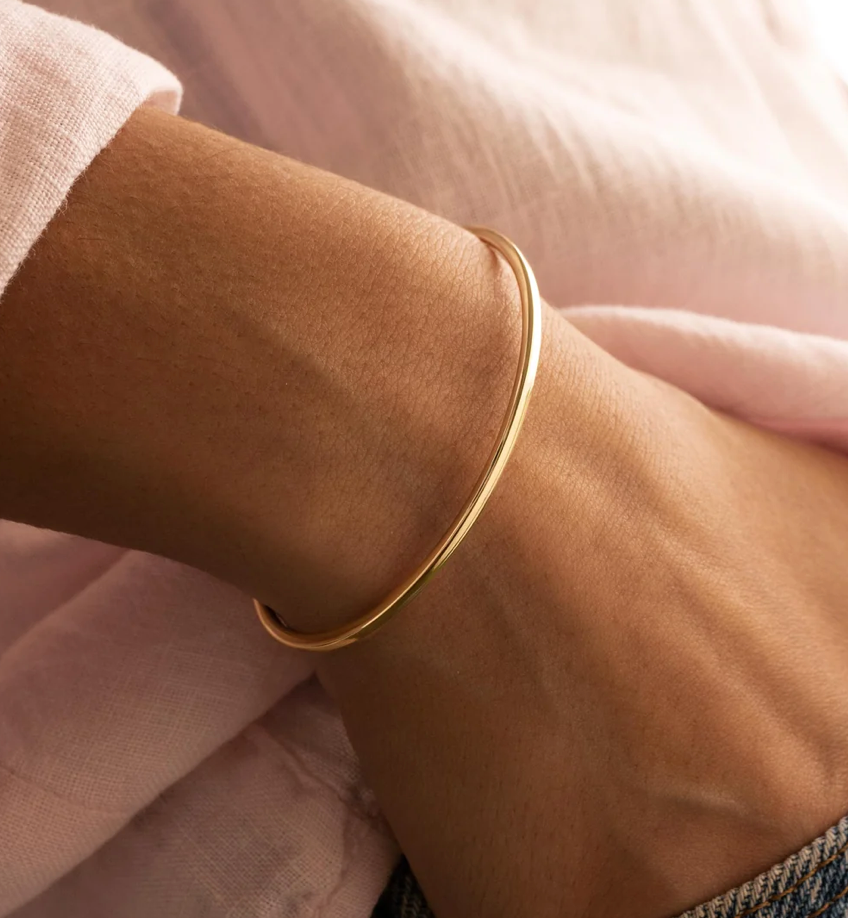 Sofia-Hinge Bangle 14K Gold  Waterproof- PVD plated