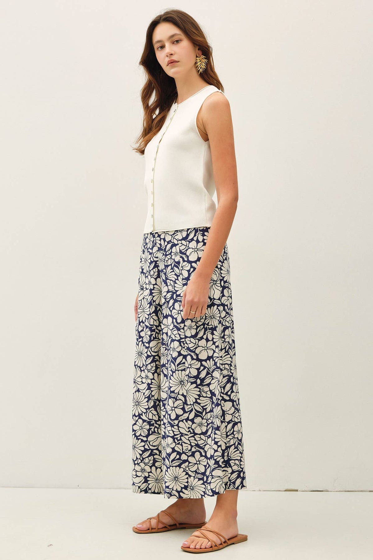 Be Cool - BLOOM WIDE LEG CROPPED PANTS