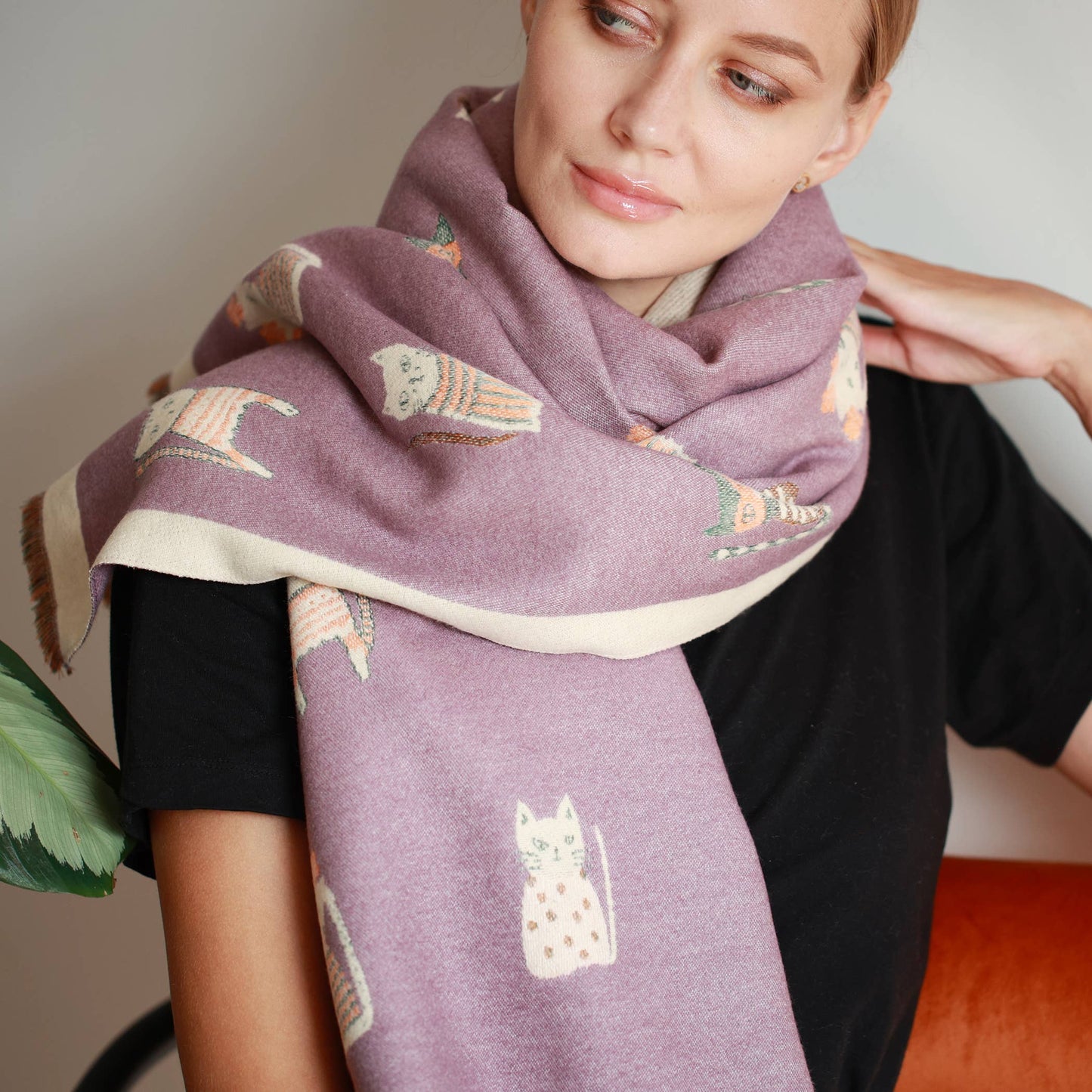 Studio Hop - Spy Cat Cashmere Blend Scarf