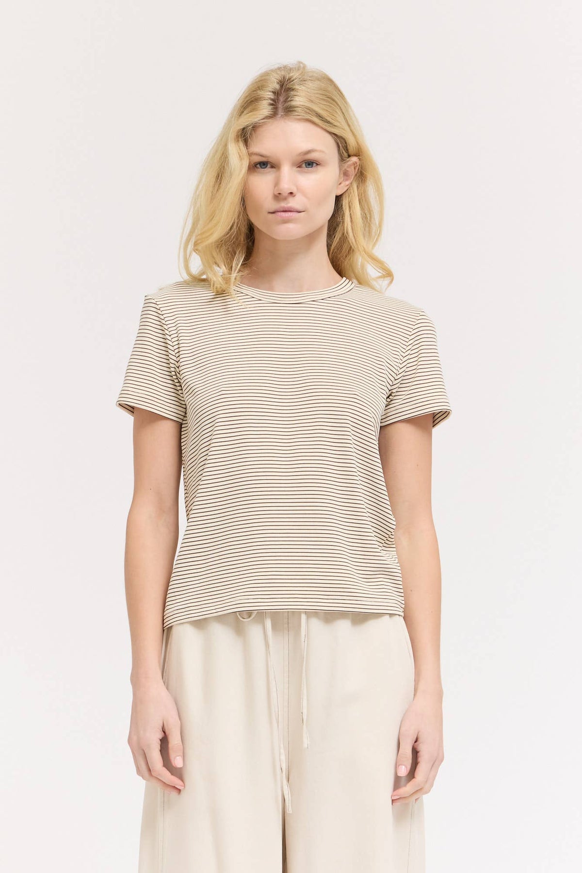 Grade & Gather - 42282 - STANDARD FIT STRIPE COTTON T SHIRT