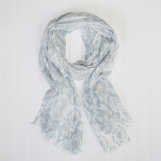 Chloe & Lex - Pure Viscose Makahla Spring Feathered Edge Scarf for Women