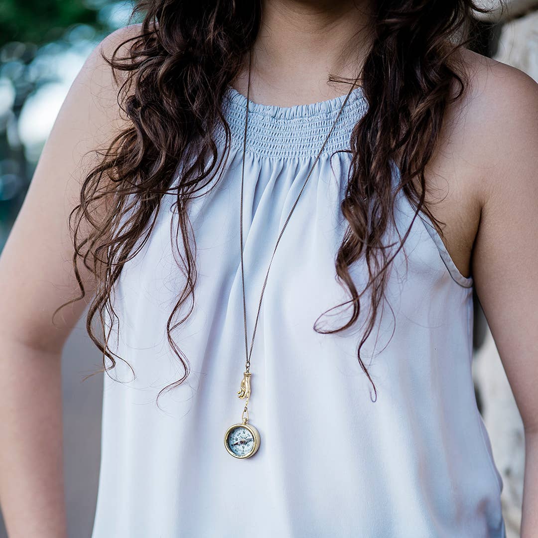 Ornamental Things - Guiding Hand Compass Necklace
