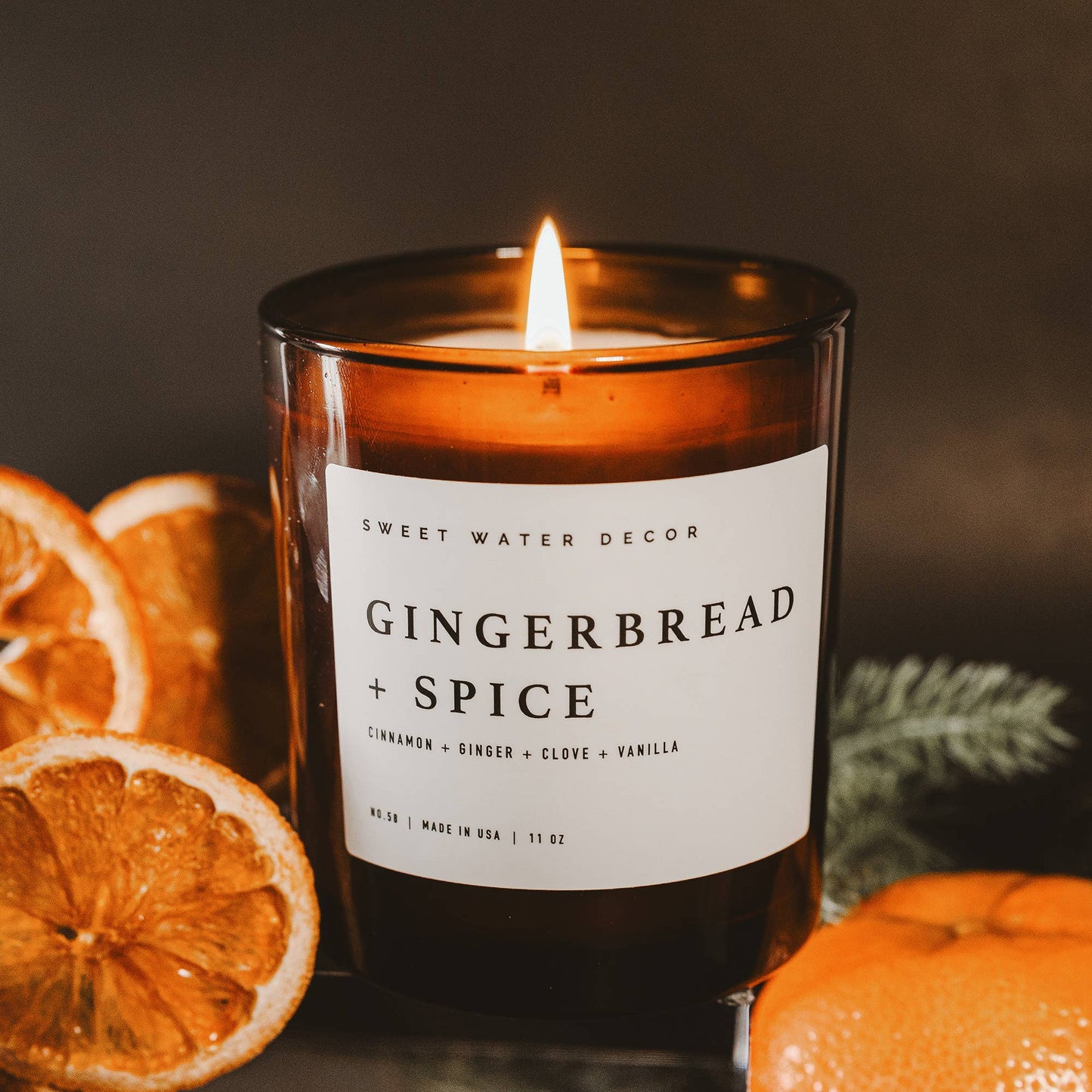 Sweet Water Decor - *NEW* Gingerbread and Spice 11 oz Soy Candle - Christmas