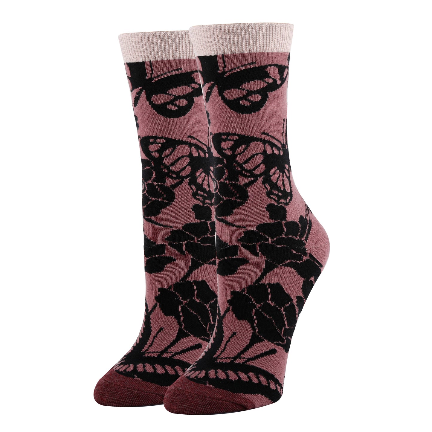 Oooh Yeah/Sock It Up/Oooh Geez Slippers - Blossom Print | Women's Premium Cotton Crew Dress Socks