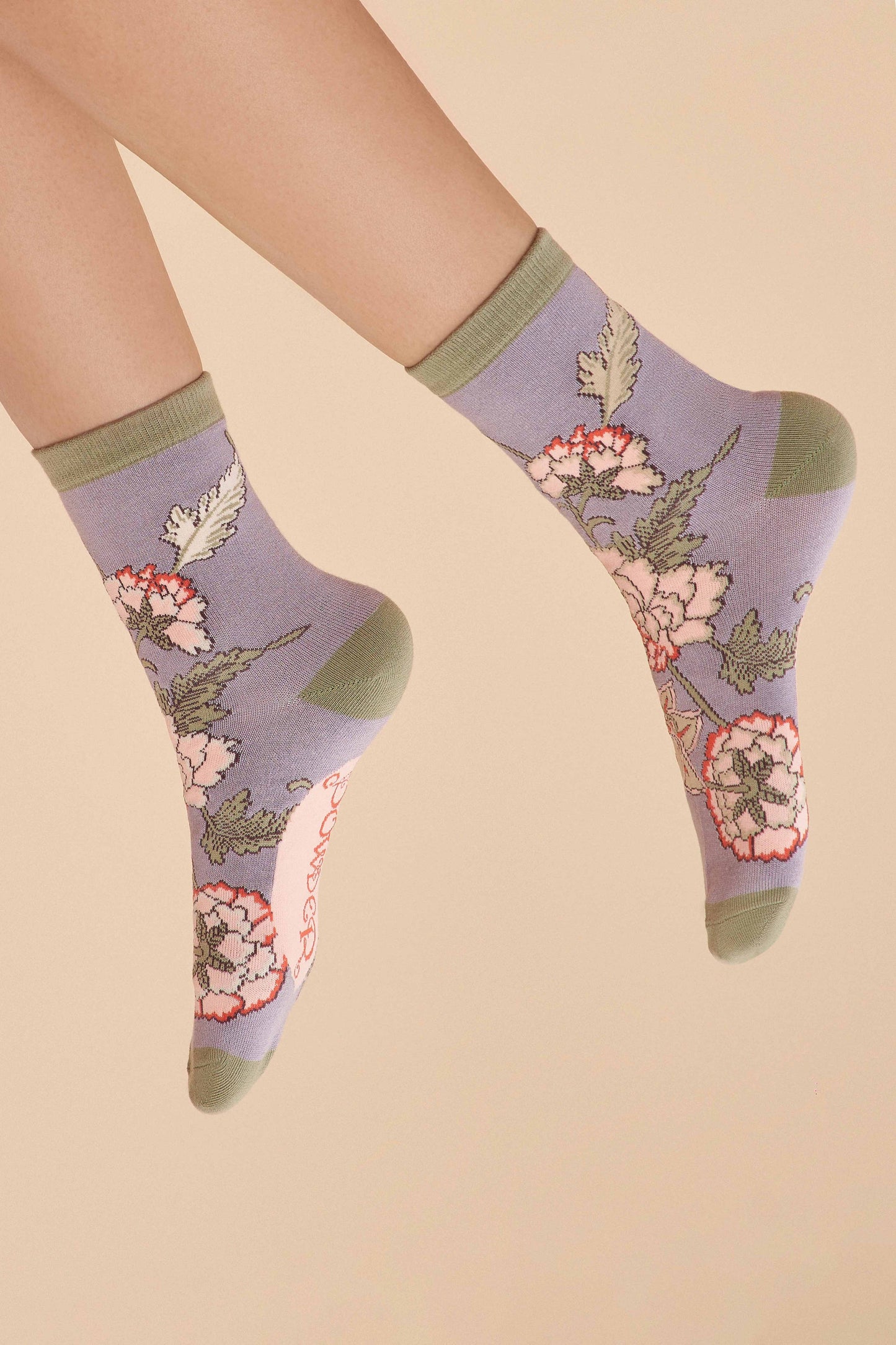 Powder Design inc - US - Lilac Paisley Ankle Socks