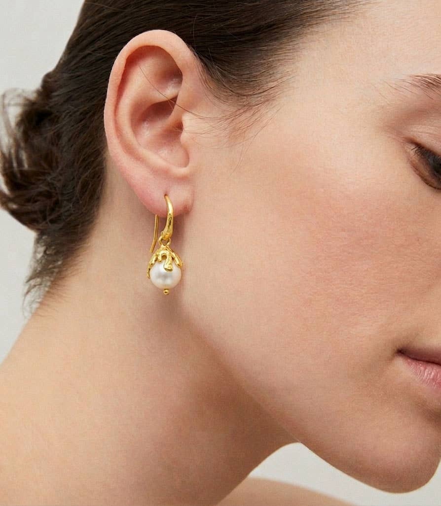 Schmuckoo x Noyre Berlin - Tamala Earring Gold Plated - Natural Pearl