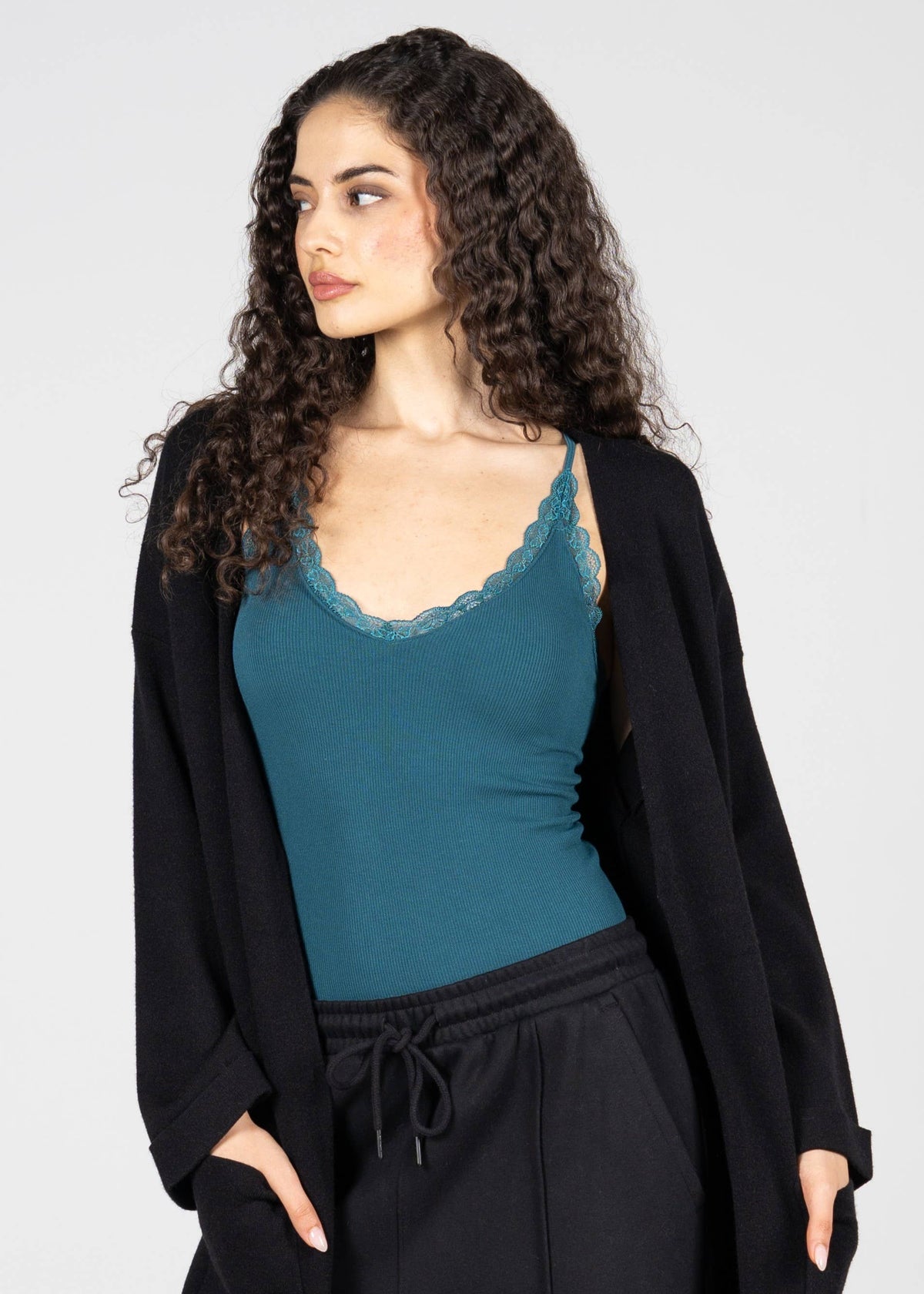 Bamboo Tank W/Lace Trim - C'est Moi