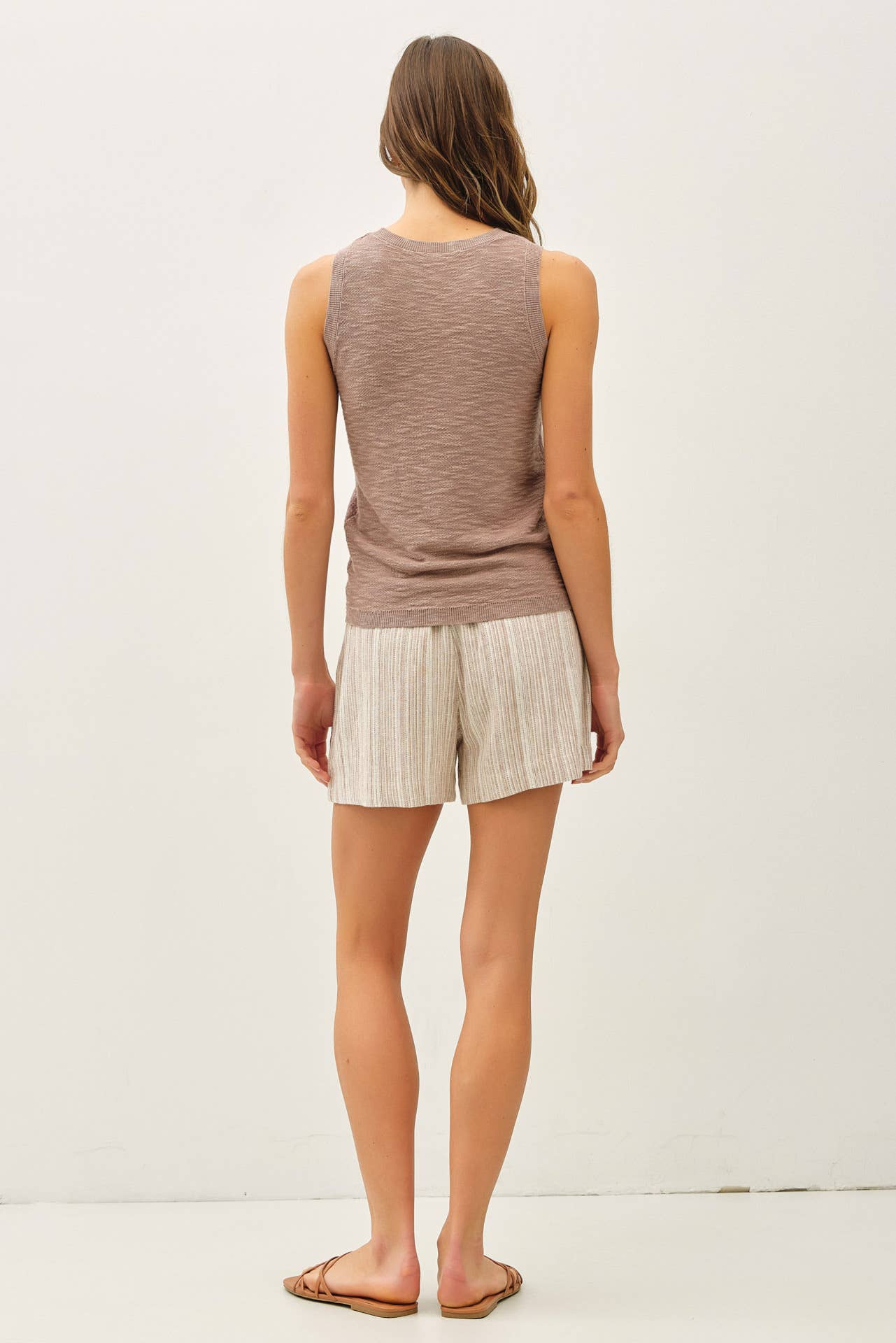 Be Cool - [NEW COLOR]ROUND NECK SLEEVELESS SLUB KNIT TOP