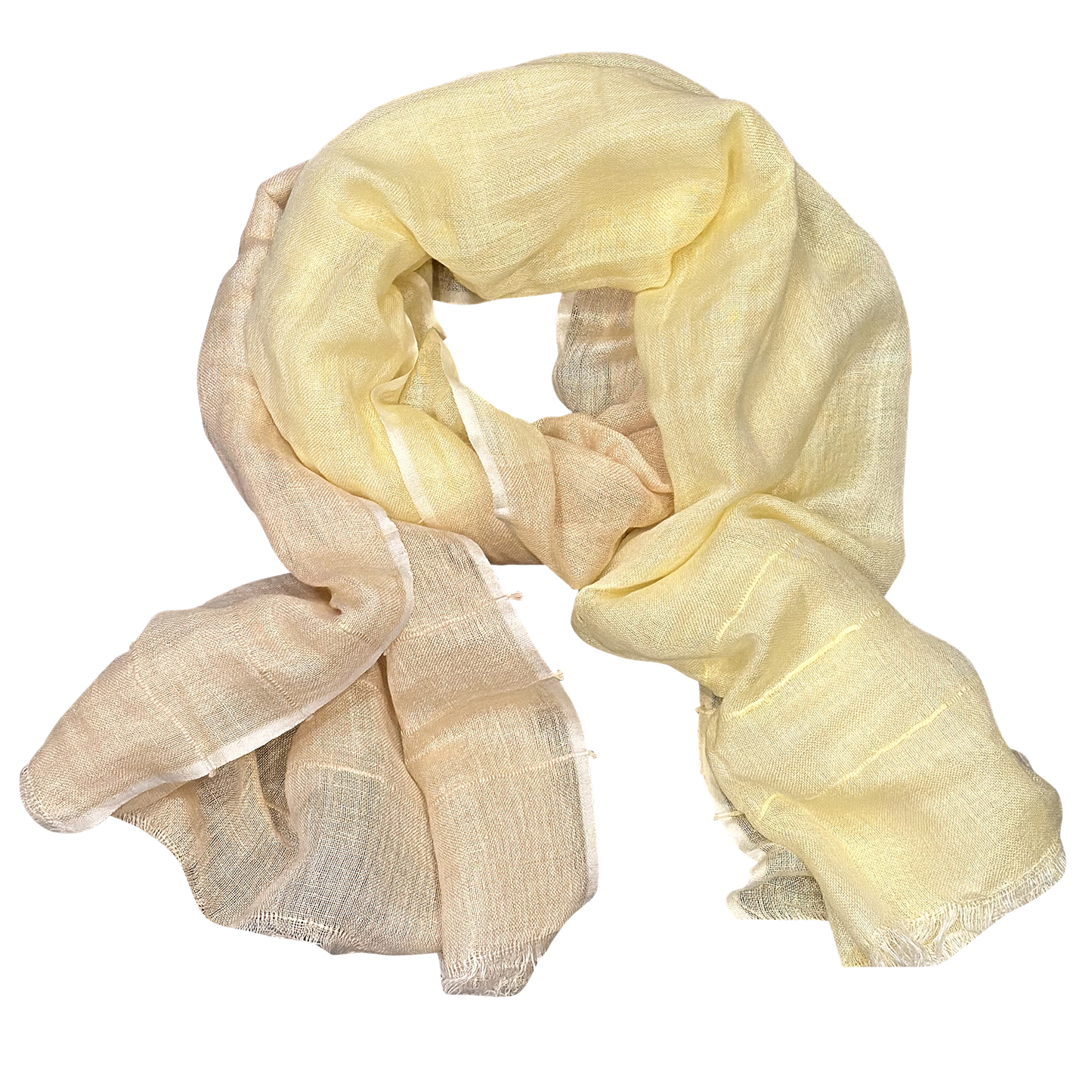 Chloe & Lex - Pure Linen with Feather Fringe Lightweight Scarf for Women