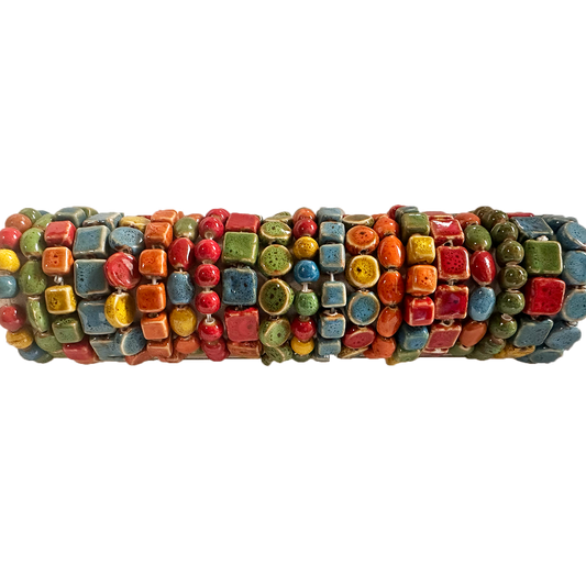 Rainbow Clay Bead Stretch Bracelets - Solid and Multi Color