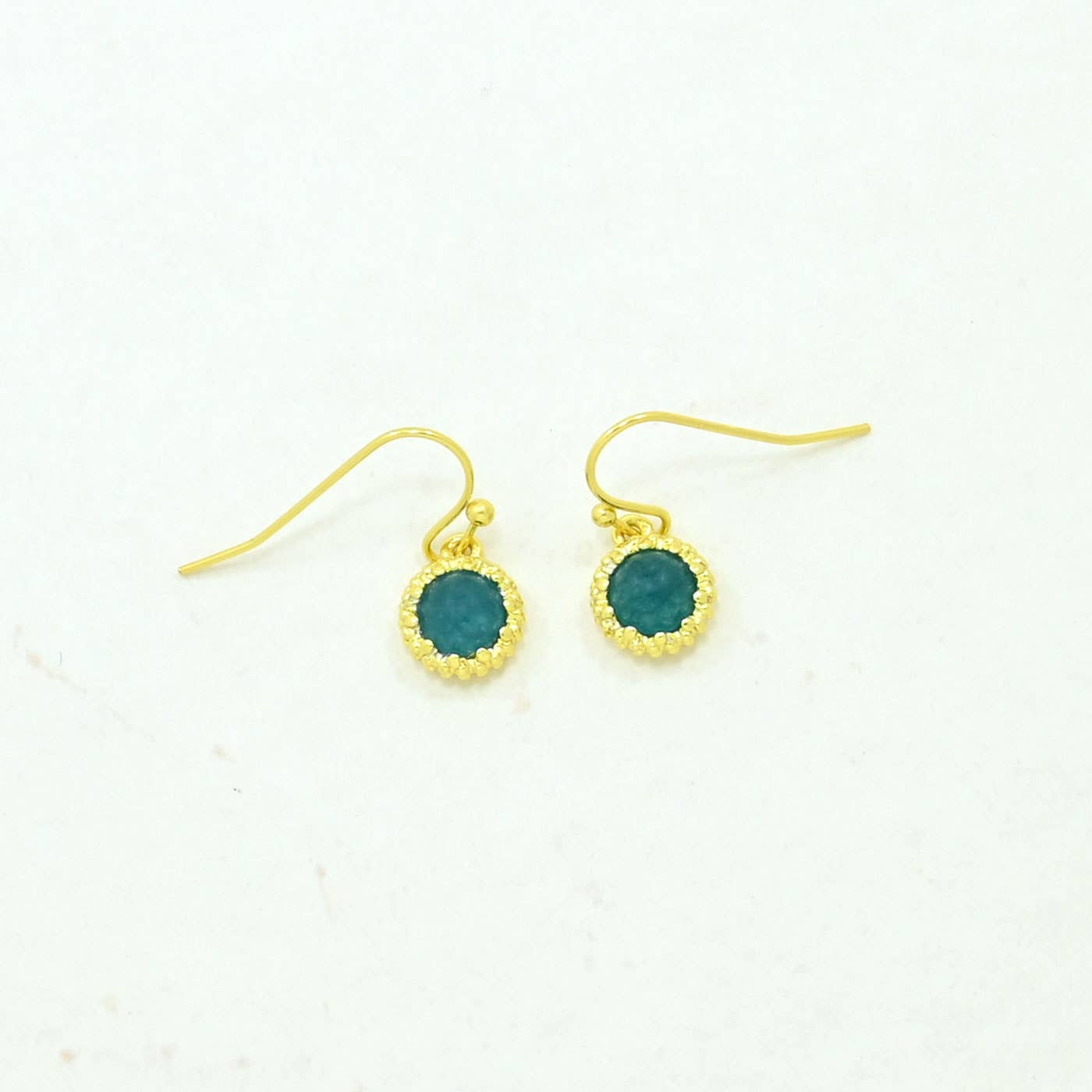 Schmuckoo x Noyre Berlin -  Dove Earring Gold Plated - Neon Blue Jade