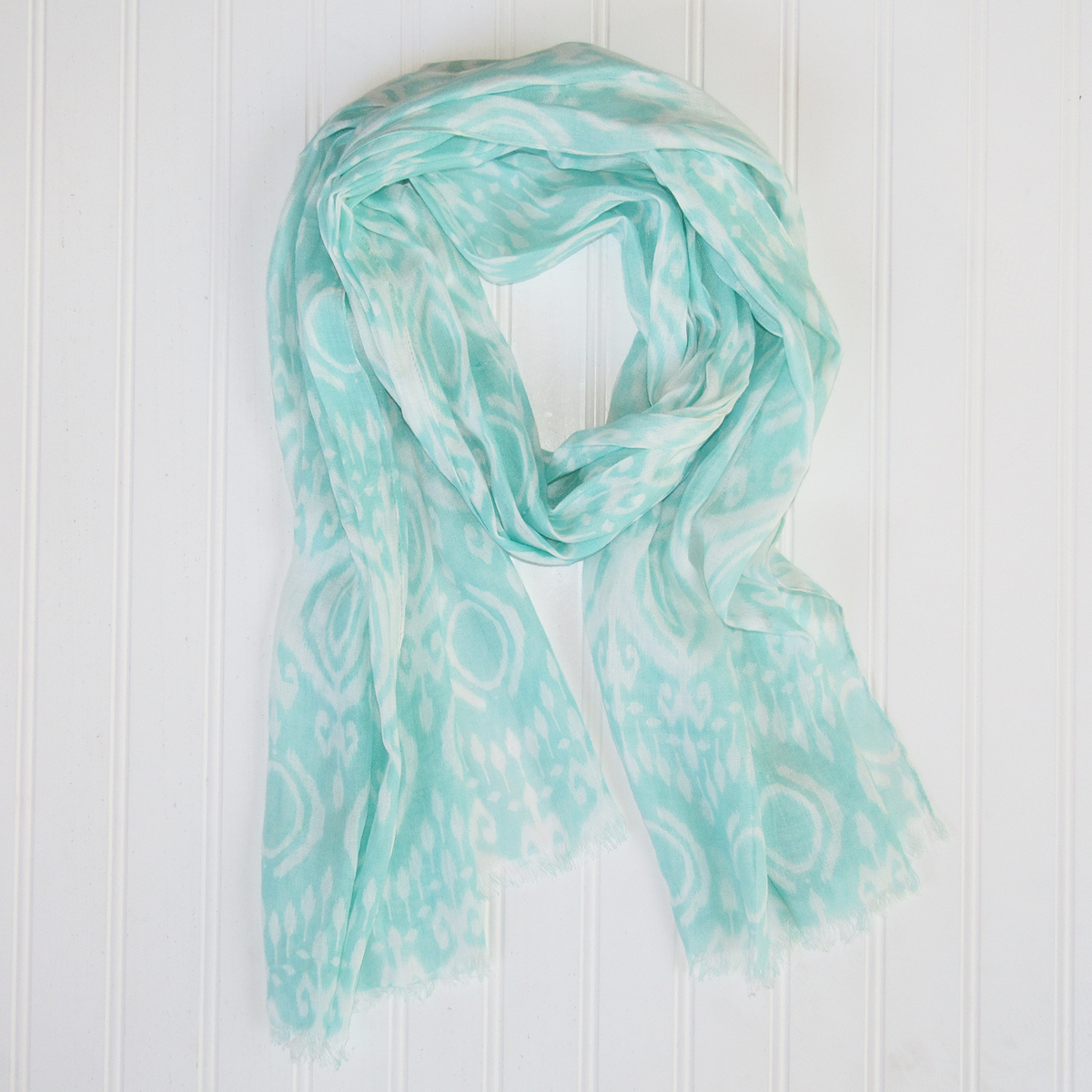 Chloe & Lex - Pure Viscose Makahla Spring Feathered Edge Scarf for Women