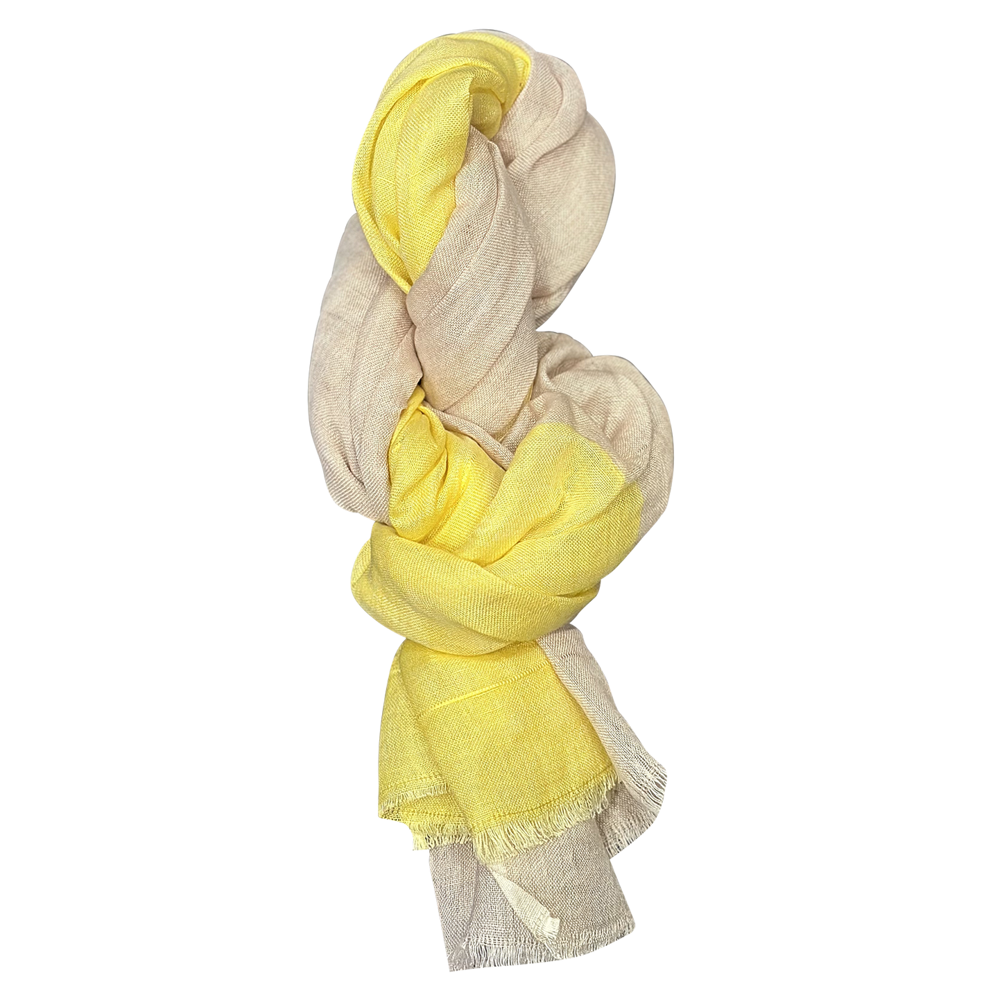 Chloe & Lex - Pure Linen with Feather Fringe Lightweight Scarf for Women