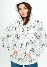 Load image into Gallery viewer, LA Soul - Cat Print Zip Hoodie - With Pocket and Fleece Lining
