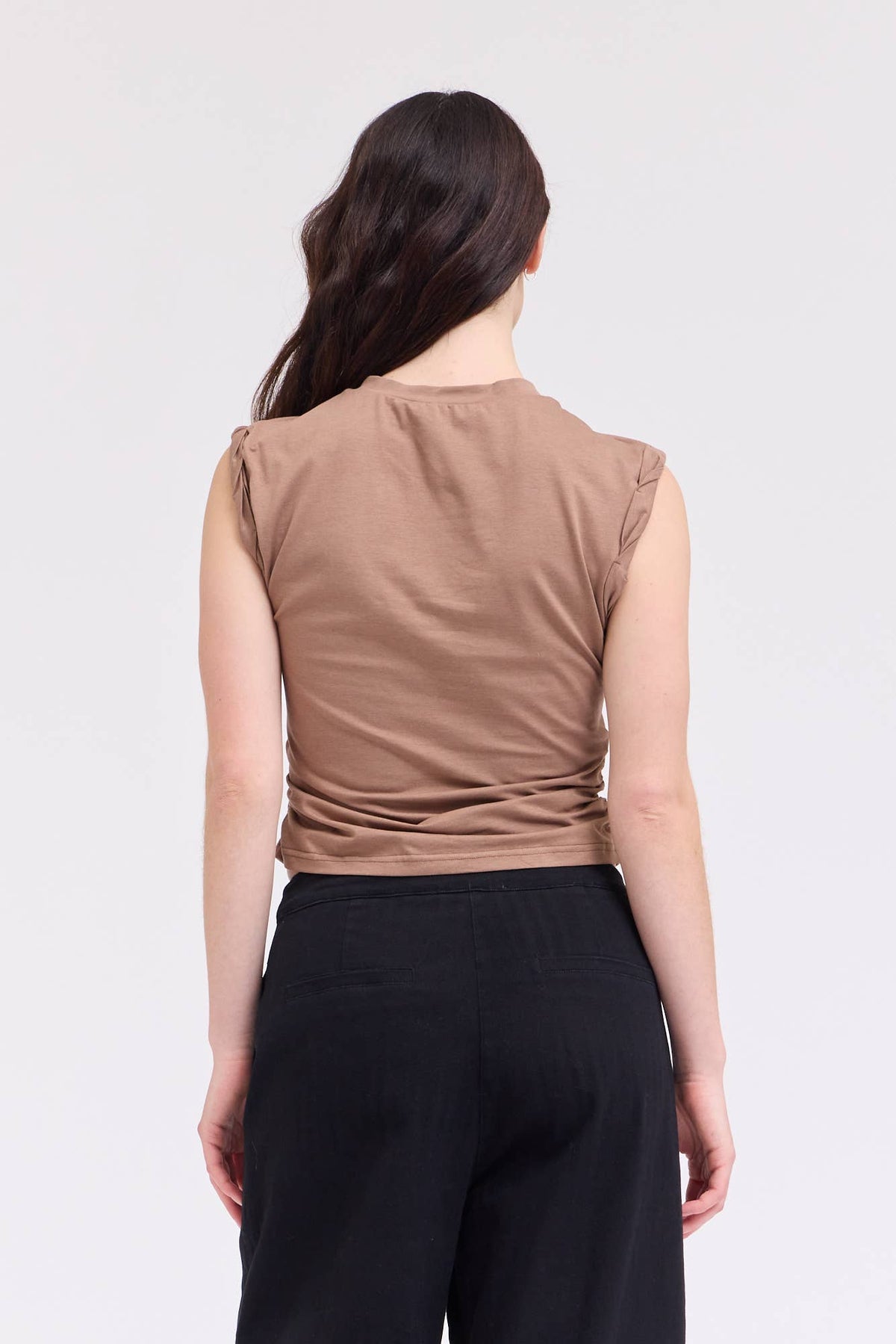 Grade & Gather - 42298 - TWIST DETAIL COTTON SLEEVELESS TOP