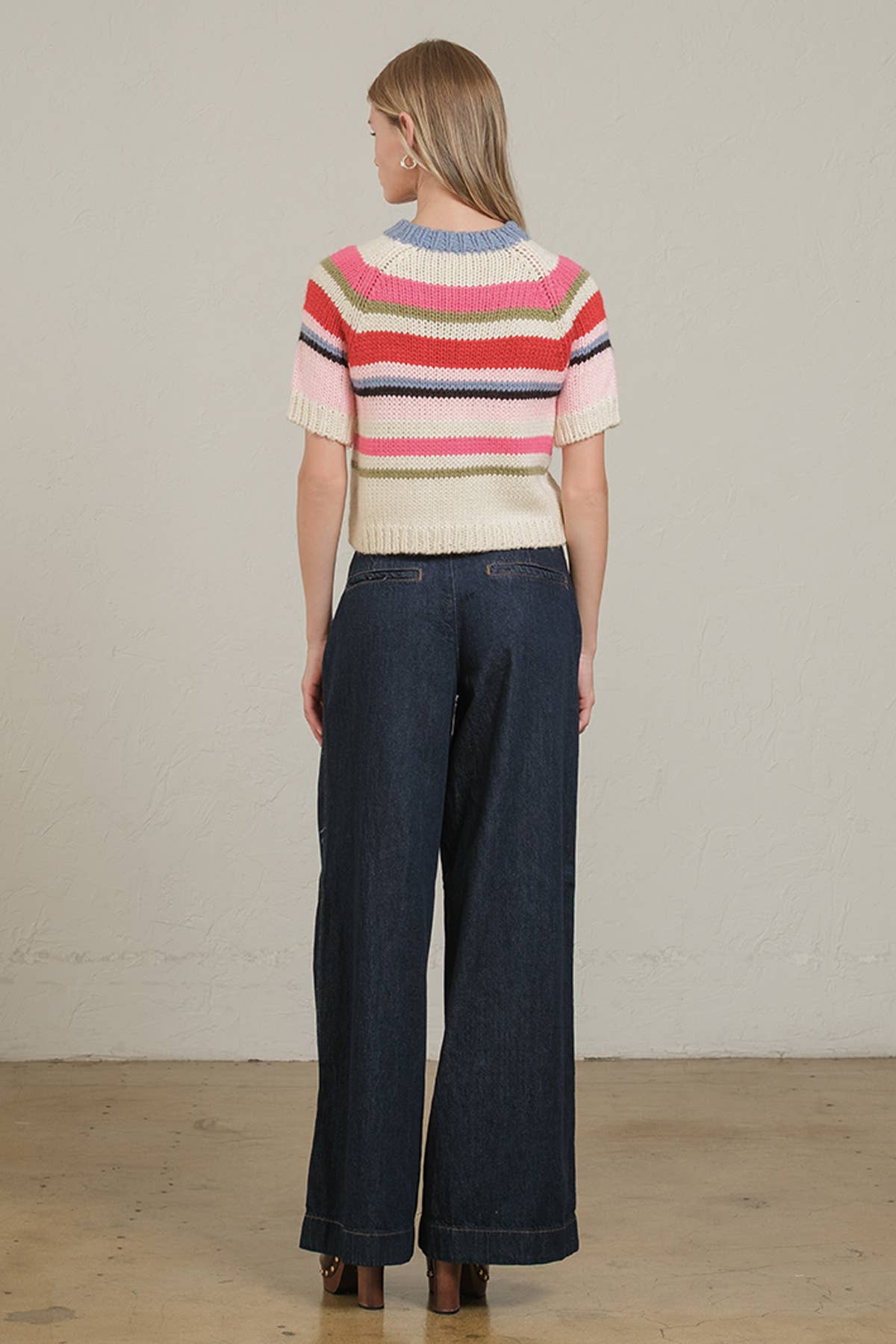 RAISONNEL - Chunky Knit Short Sleeve Sweater - RSW1043
