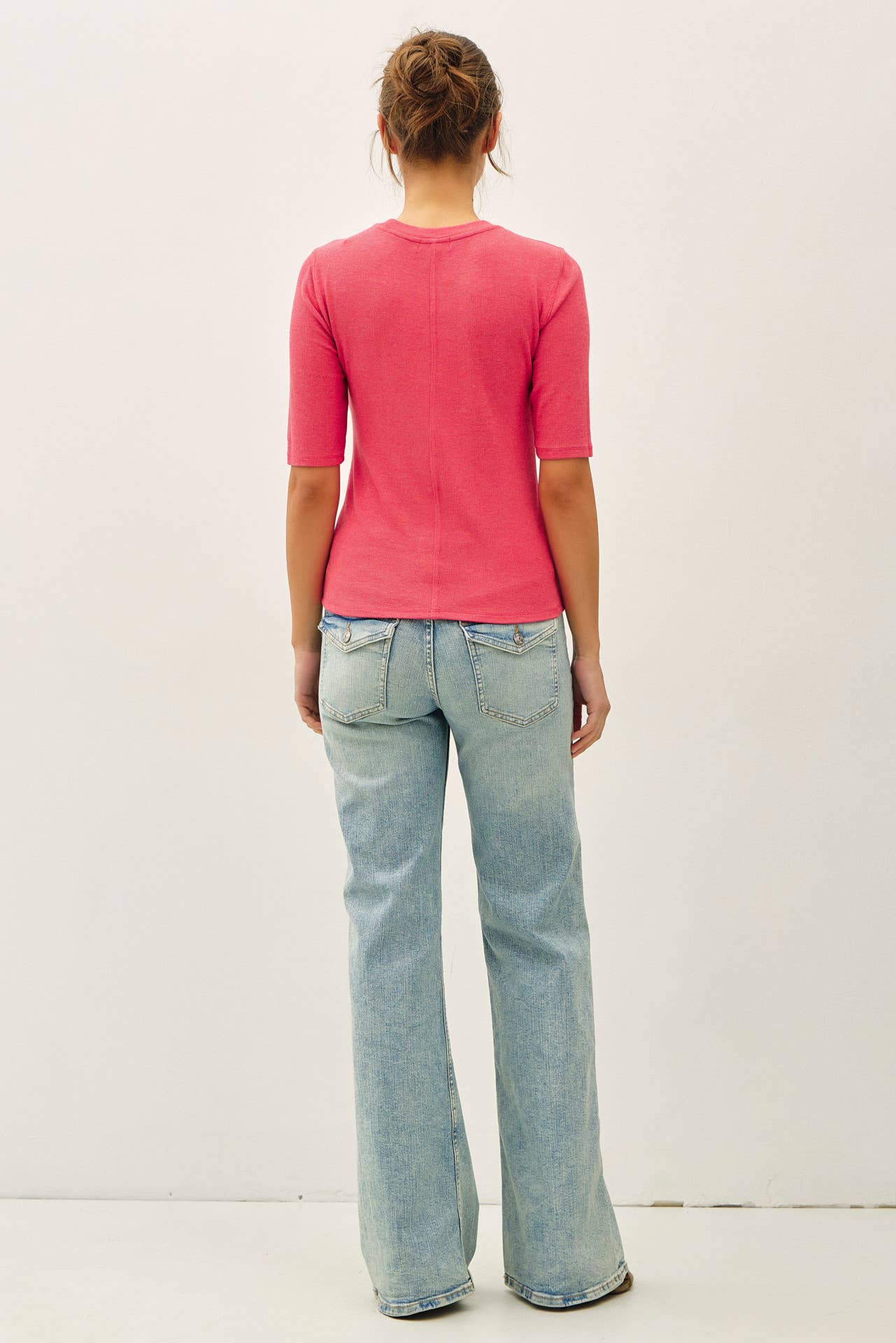 Be Cool - [NEW COLOR]MODAL CLASSIC RIBBED CREWNECK SHORT SLEEVE TOP