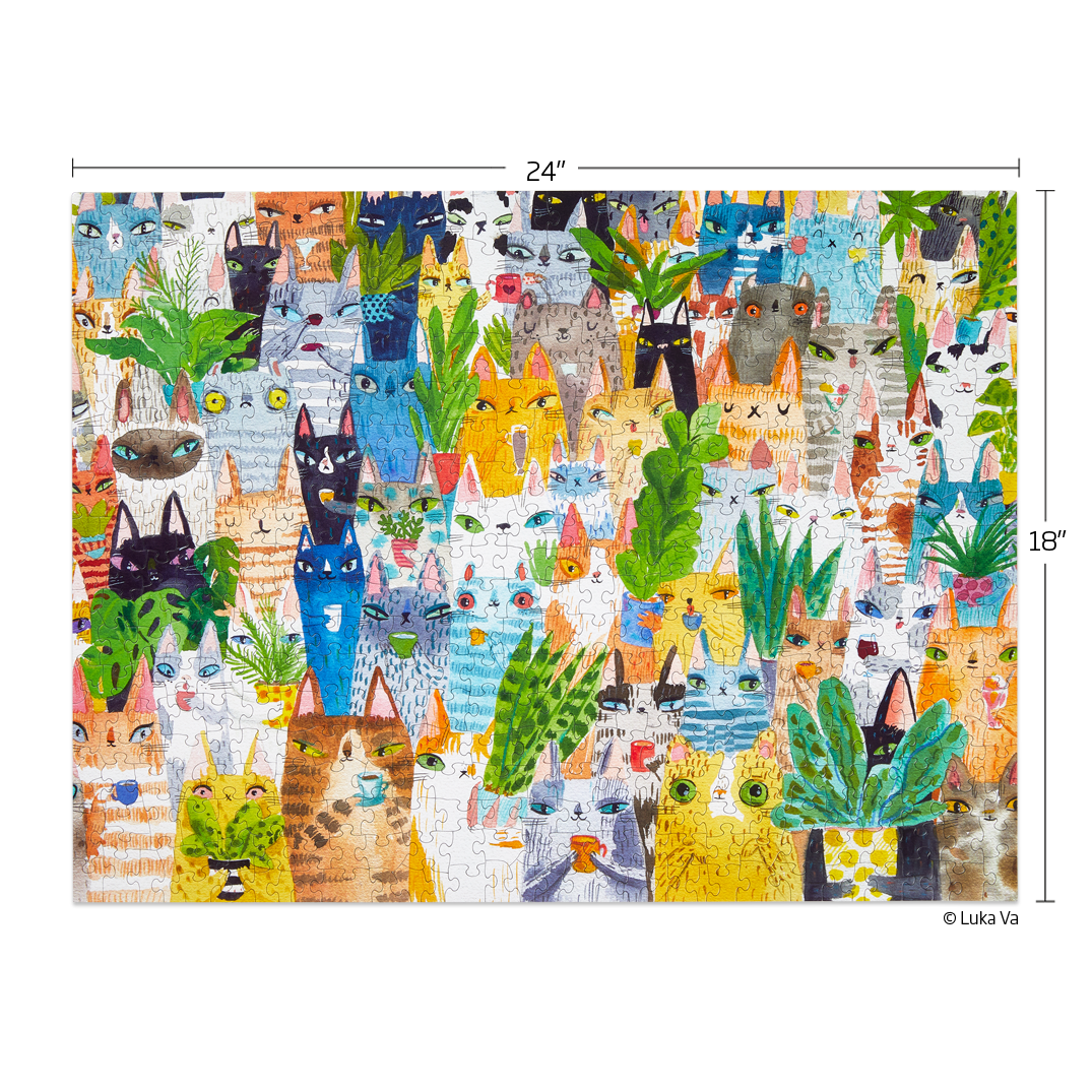 WerkShoppe - Cat Plant Exchange Puzzle | 500 Piece Puzzle