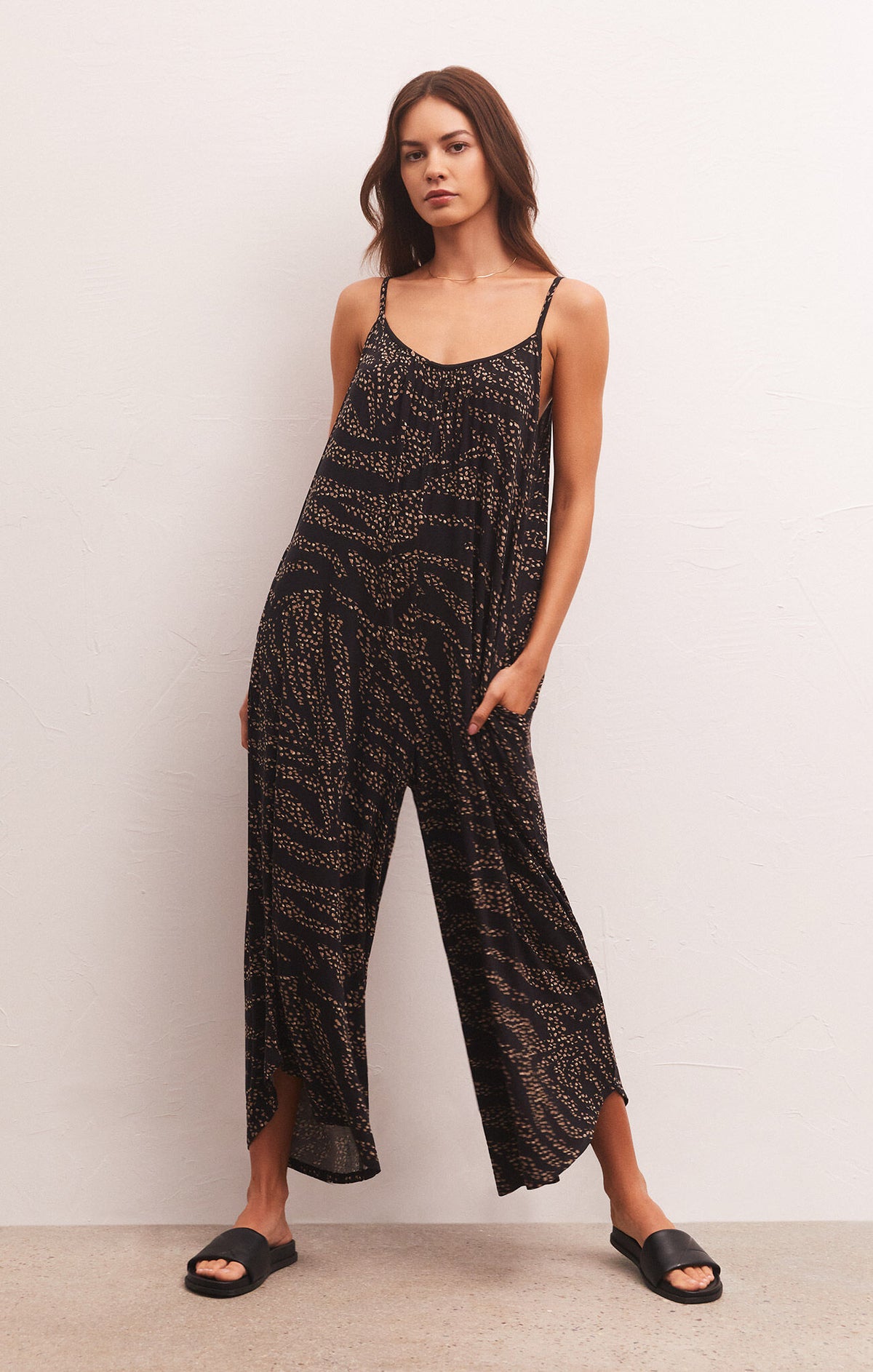 Wild Dot Flared Jumpsuit