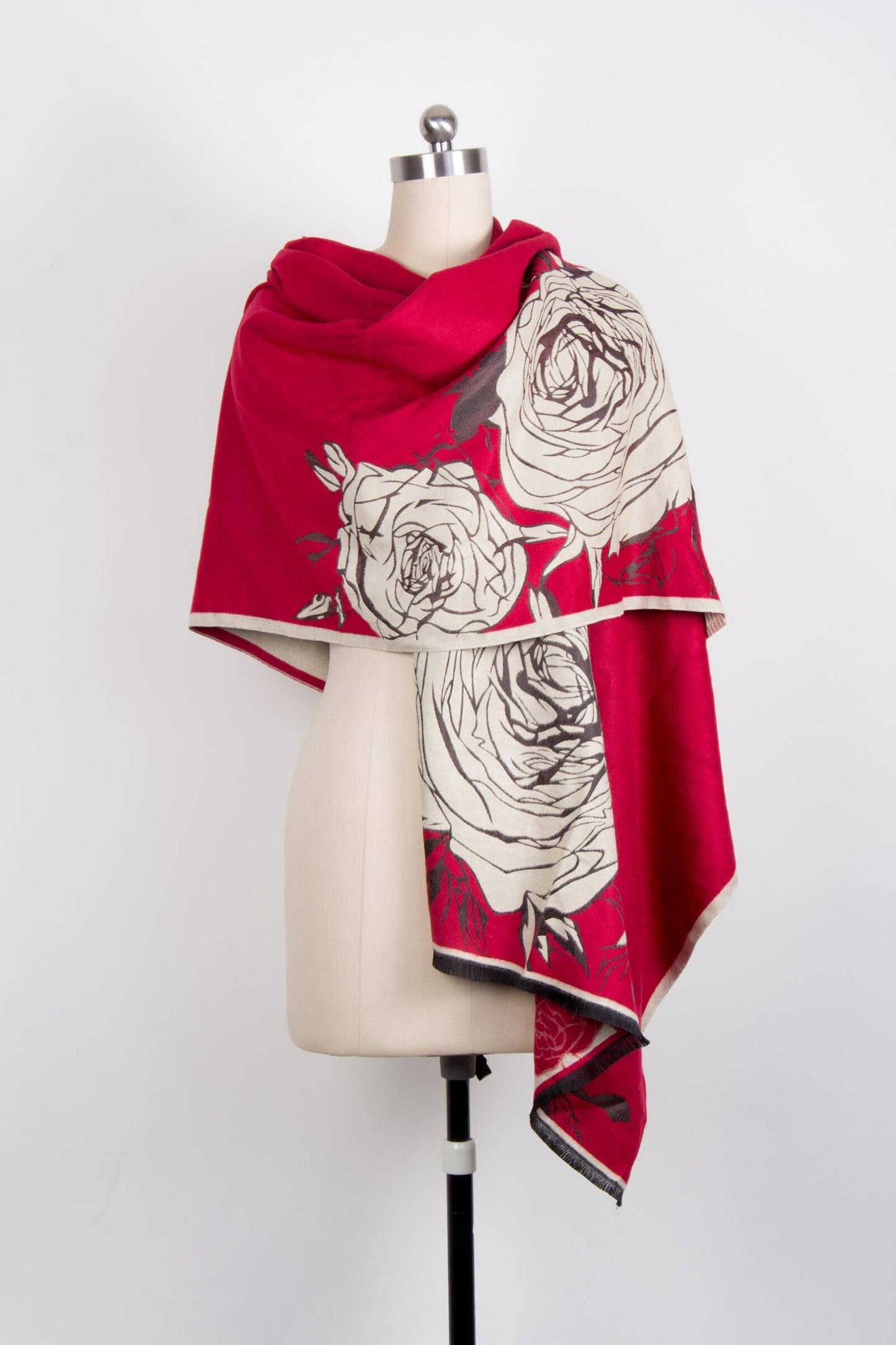 SAACHI - Bold Floral Reversible Scarf