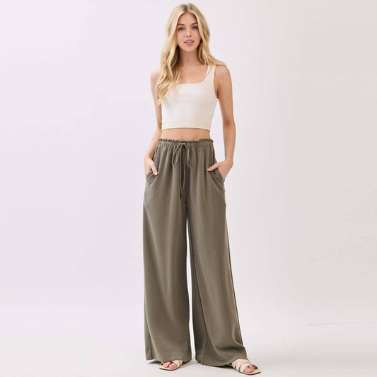 Solid Wide Leg Pants - Final Touch