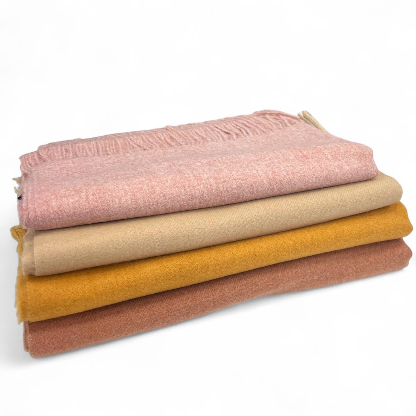 London Scarves - Cashmere plain scarf finished with tassels on each end