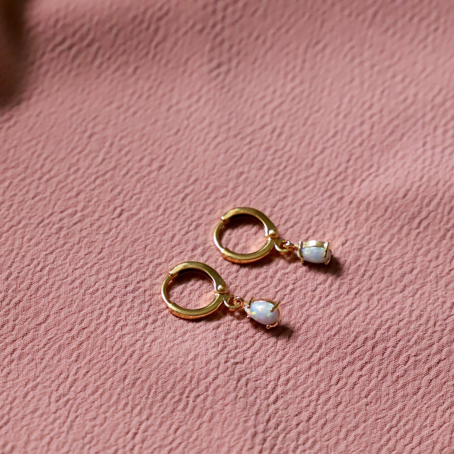 Katie Waltman Jewelry - MINIATURE OPALITE HUGGIES