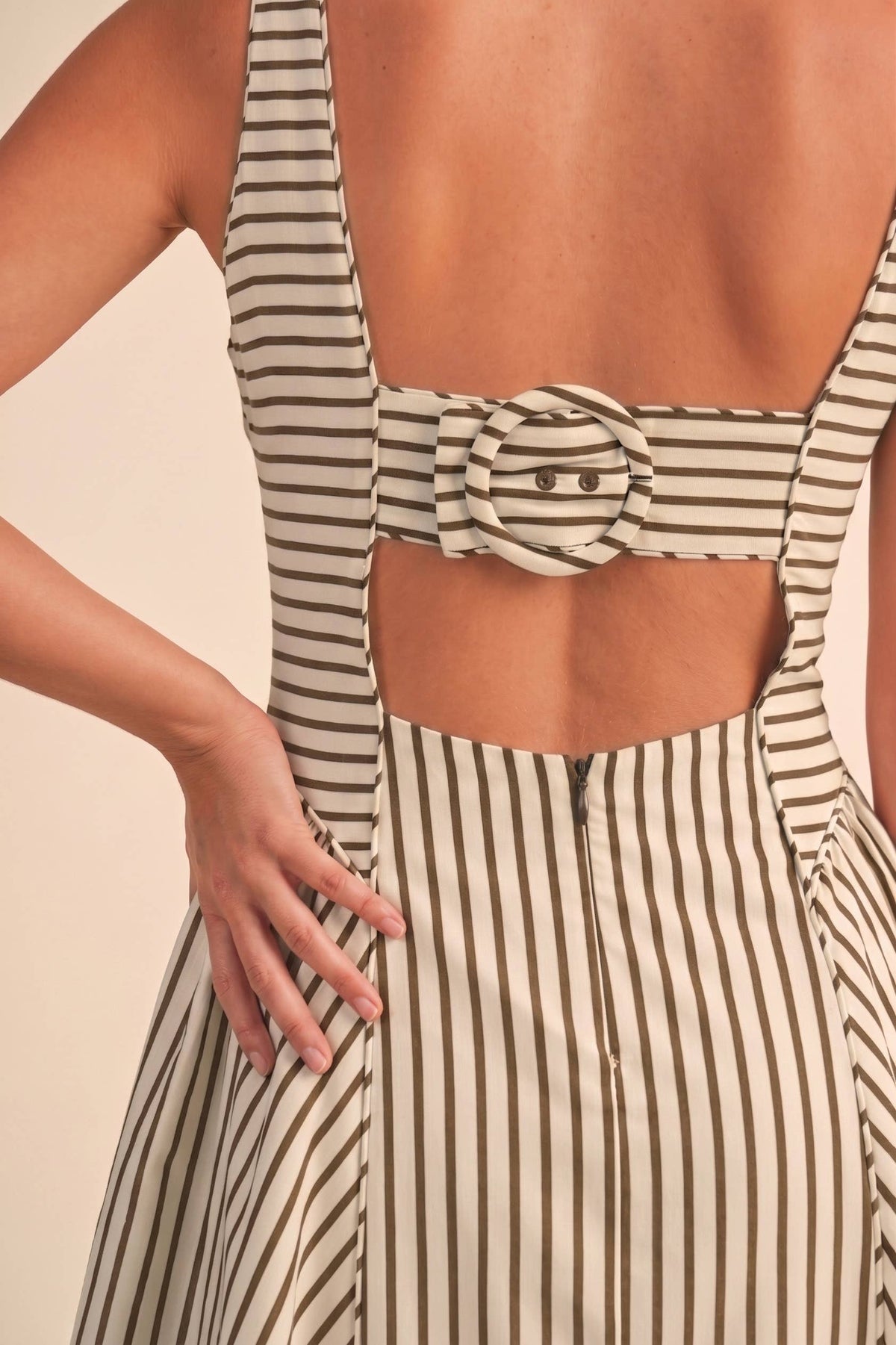 STRIPED MIDI DRESS - Klesis