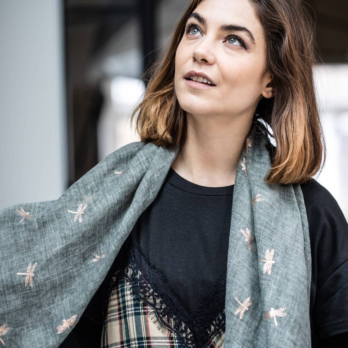Studio Hop - Dragonfly Foil Scarf Letterbox Gift